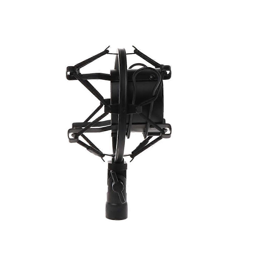 マイクショックマウント防振サスペンションスタジオショックマウントホルダークリップ直径42-48mmコンデンサーマイクブラック用