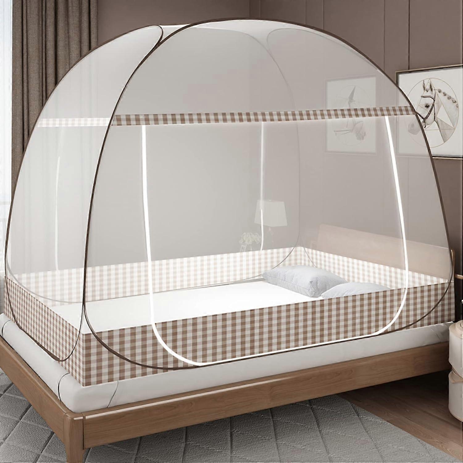 Foldable popup mosquito net, portable for travel, camping, indoor/outdoor, 180x195x150cm