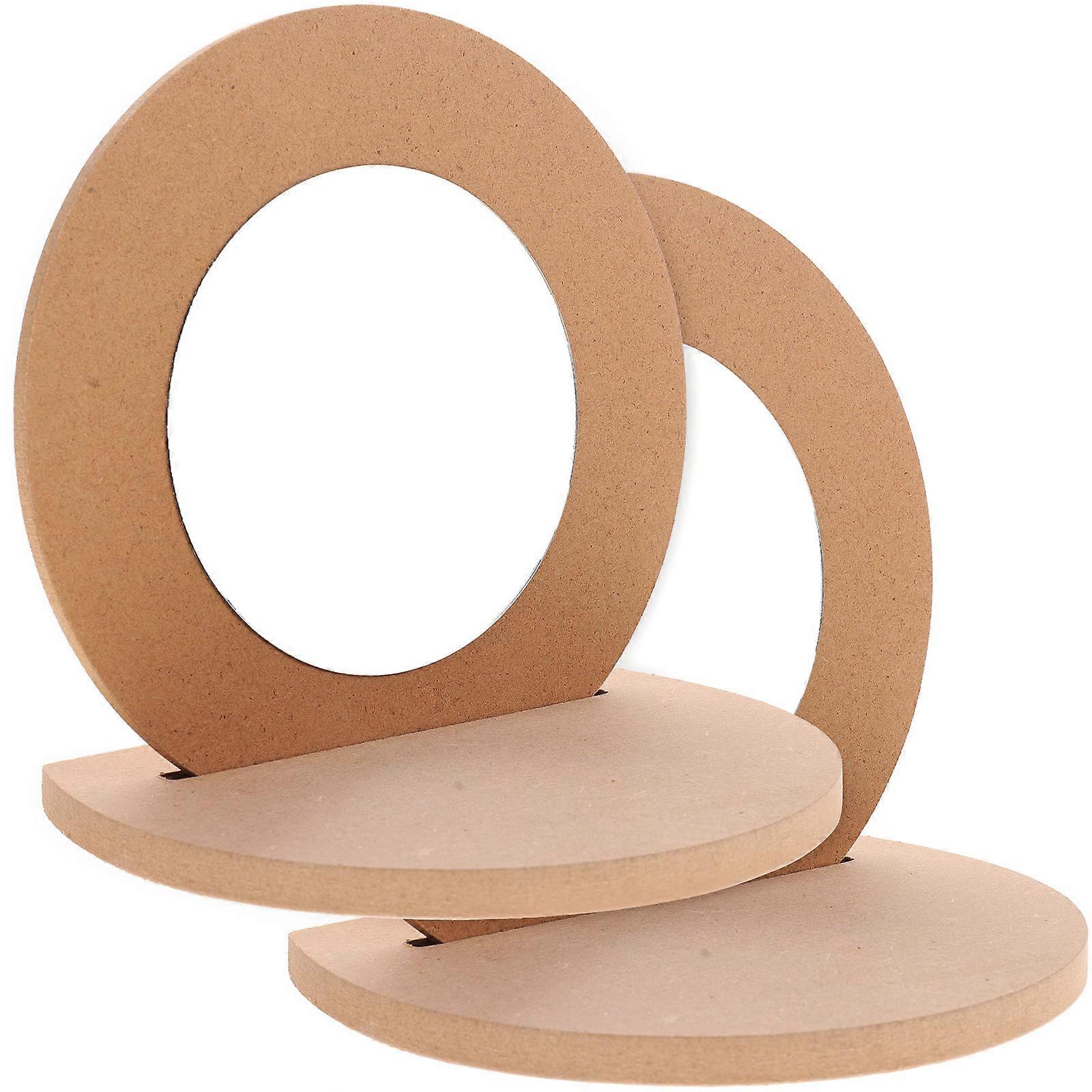 Mirrors For Crafts Diy Wooden Mirror Diy Enthusiasts 16X16cm Plastic 2Pcs