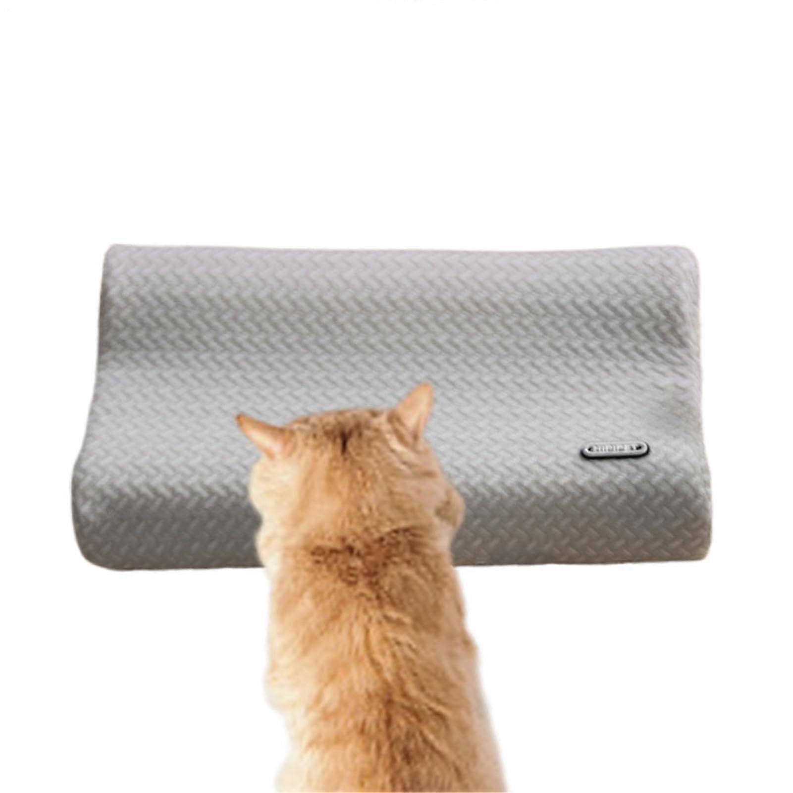 Dog and Cat Cushion - Small Calming Pillow for Puppies and Kittens, Cooling Head Support, Soft Dark Grey Color