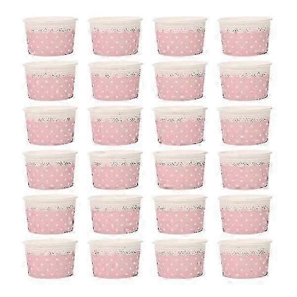 50pcs Disposable Dessert Paper Cups for Yogurt and Ice Cream