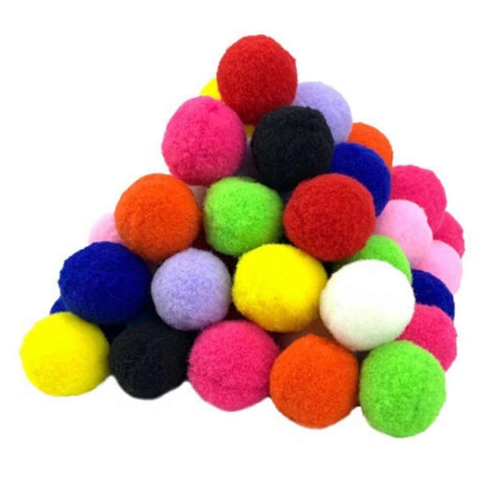 10PCS Pompom Balls for Cat Interactive Fetch Toy Soft Colorful Wool Felt Balls for Indoor Play