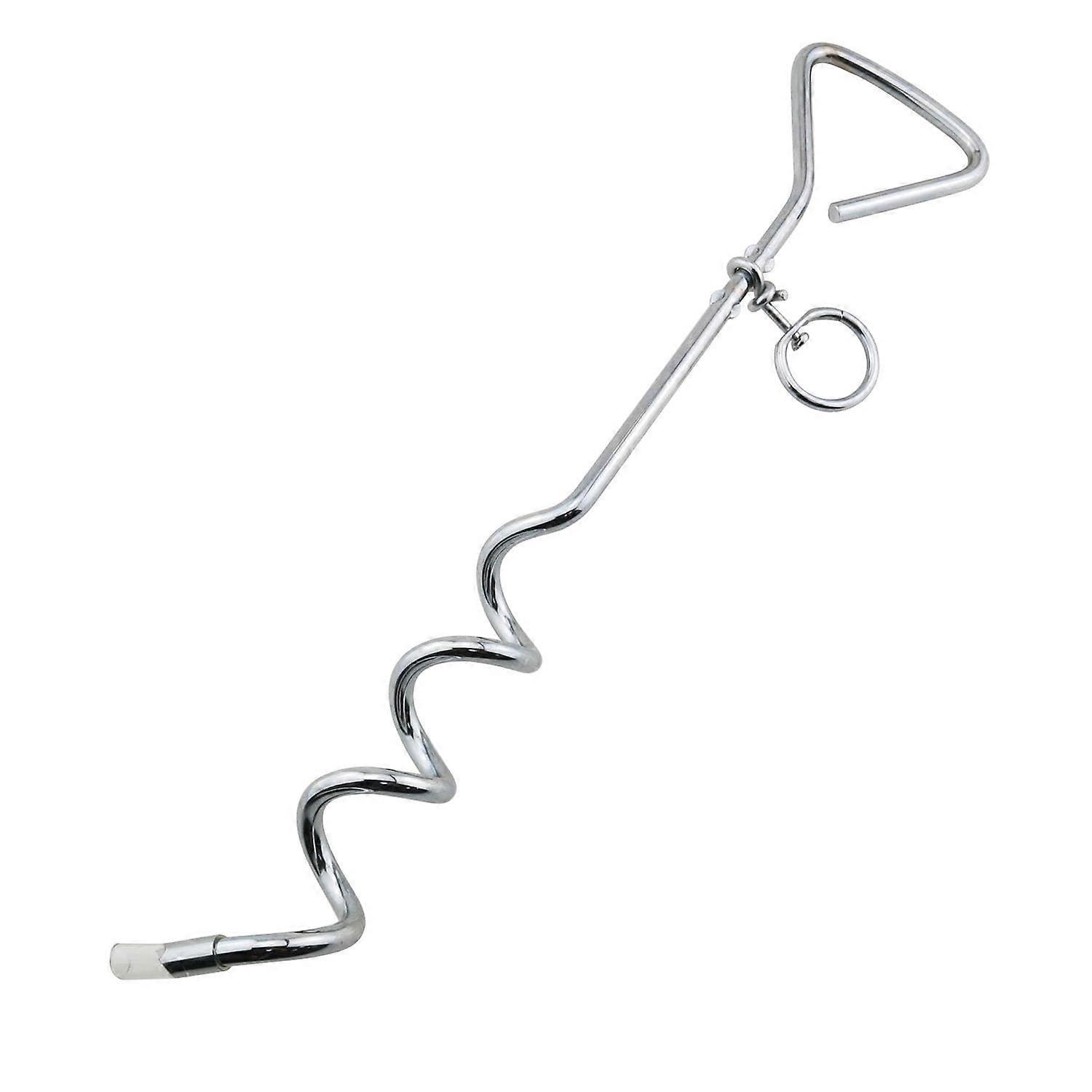 Ground Spike Anchor Opener Steel Dog Tethering Stakes Pet Supplies Dog Stake for Wood Collecting Grass Backyard Outdoor Camping
