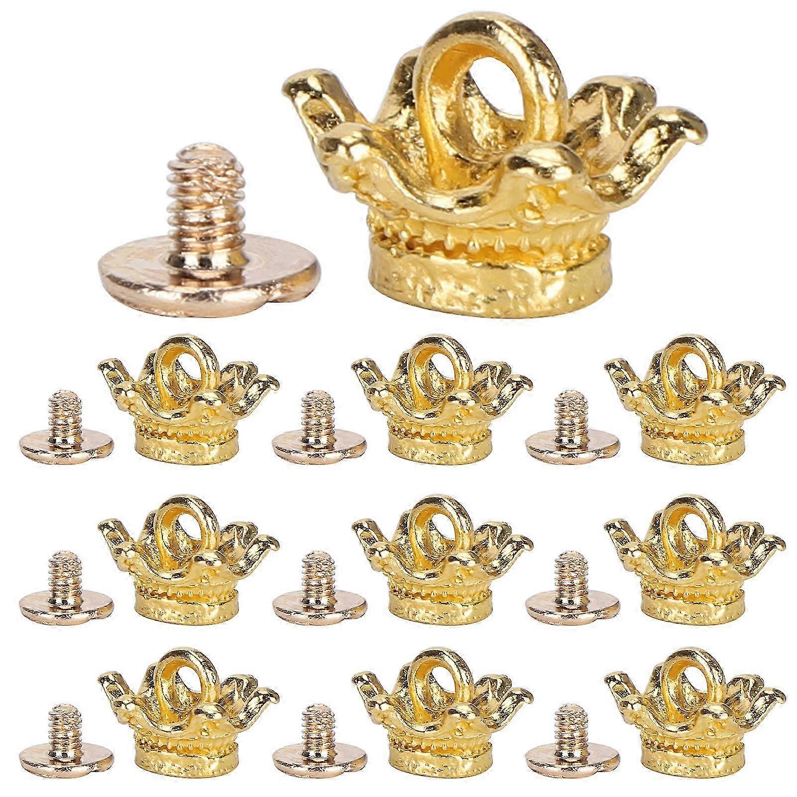 قلادة تاج صغيرة DIY الزخرفية أسفل معلقة خمر الملحقات الحرفية في الذهب