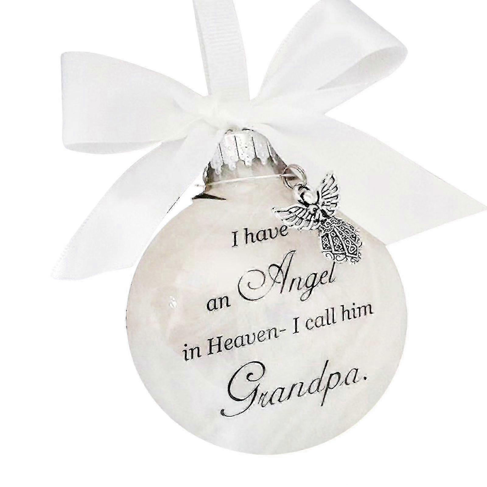 Angel In Heaven Memorial Ornament with Feather Ball for Holiday Decor