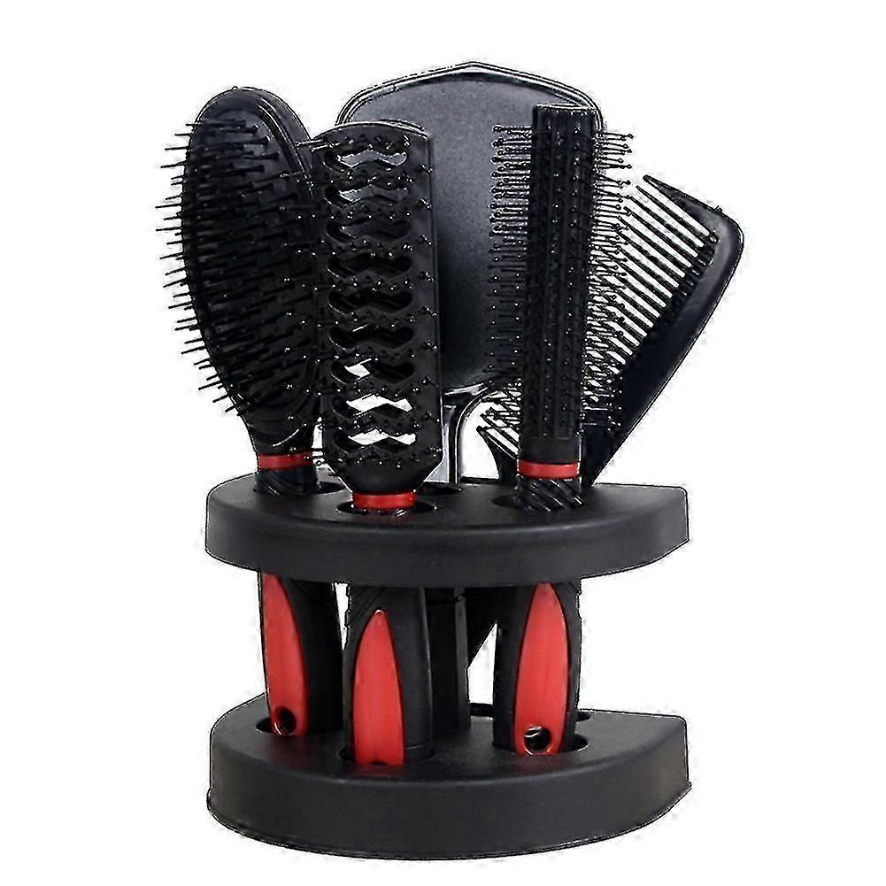 5Pcs Anti-Static Cushion Comb Brush Salon Home Hair Styling Set with Mirror for Certain Brands