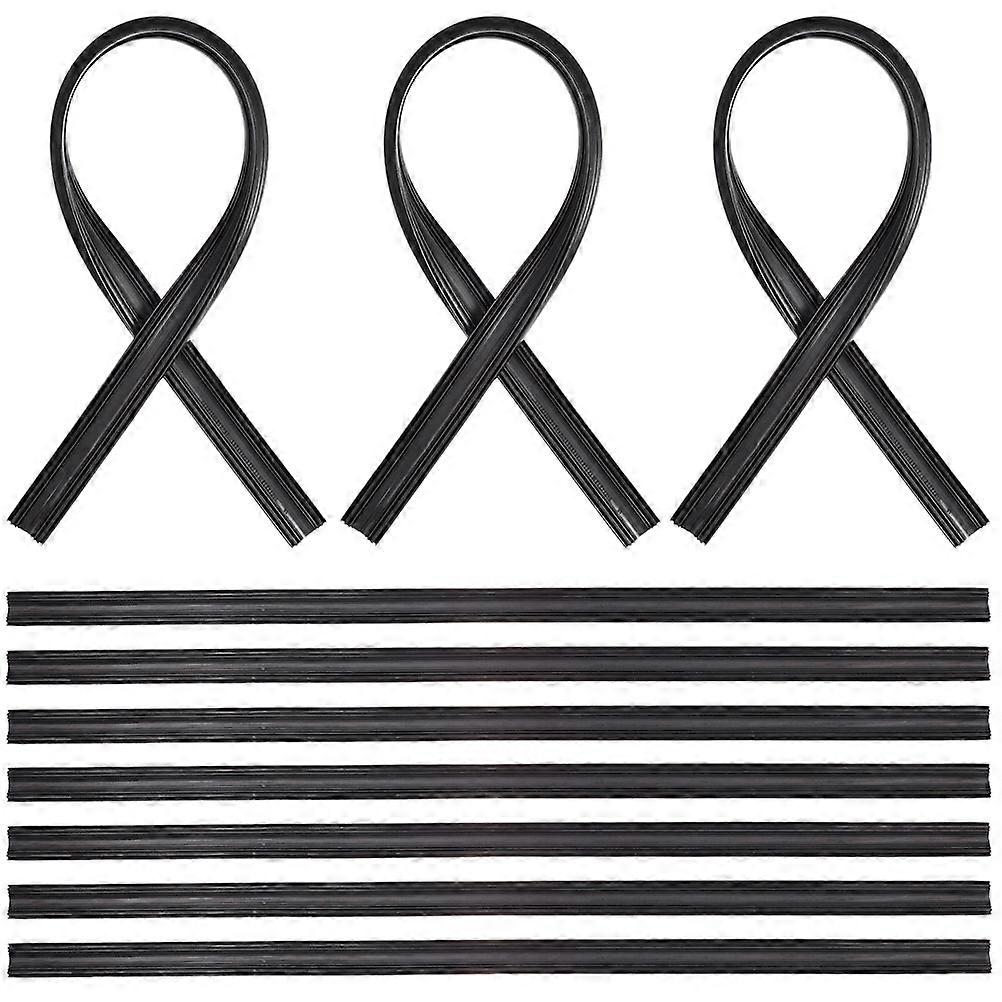 Wiper Refills Rust-Free Black 475mm Efficient Cleaning for Most Car Models 10Pcs