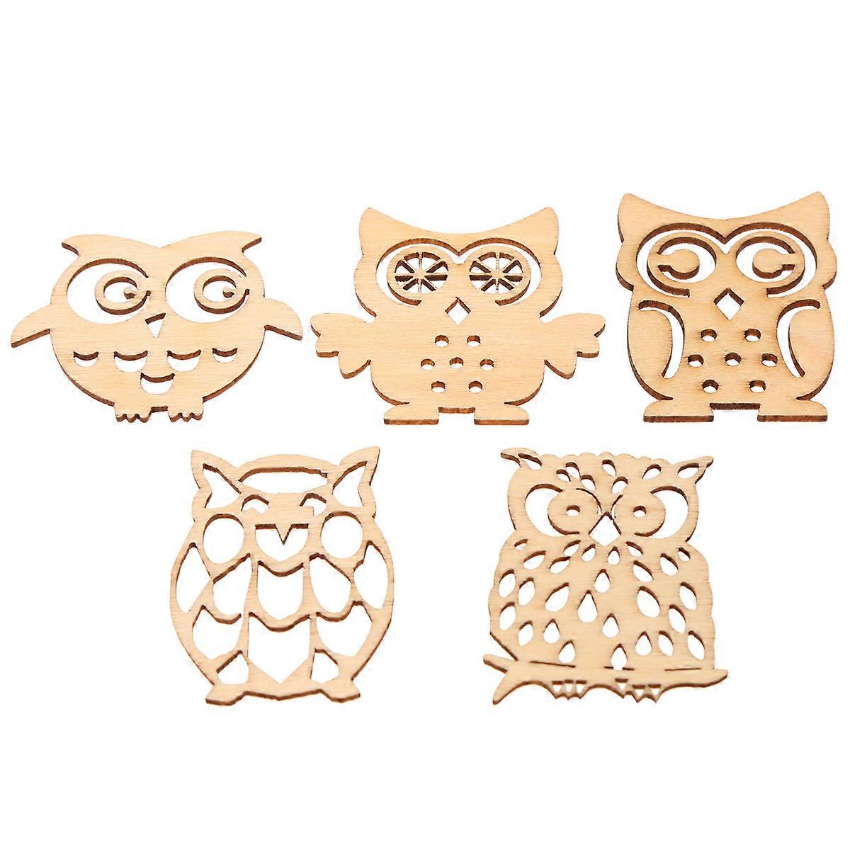 Owl Figurines Blank Ornaments For Home Decor Random Style 10Set