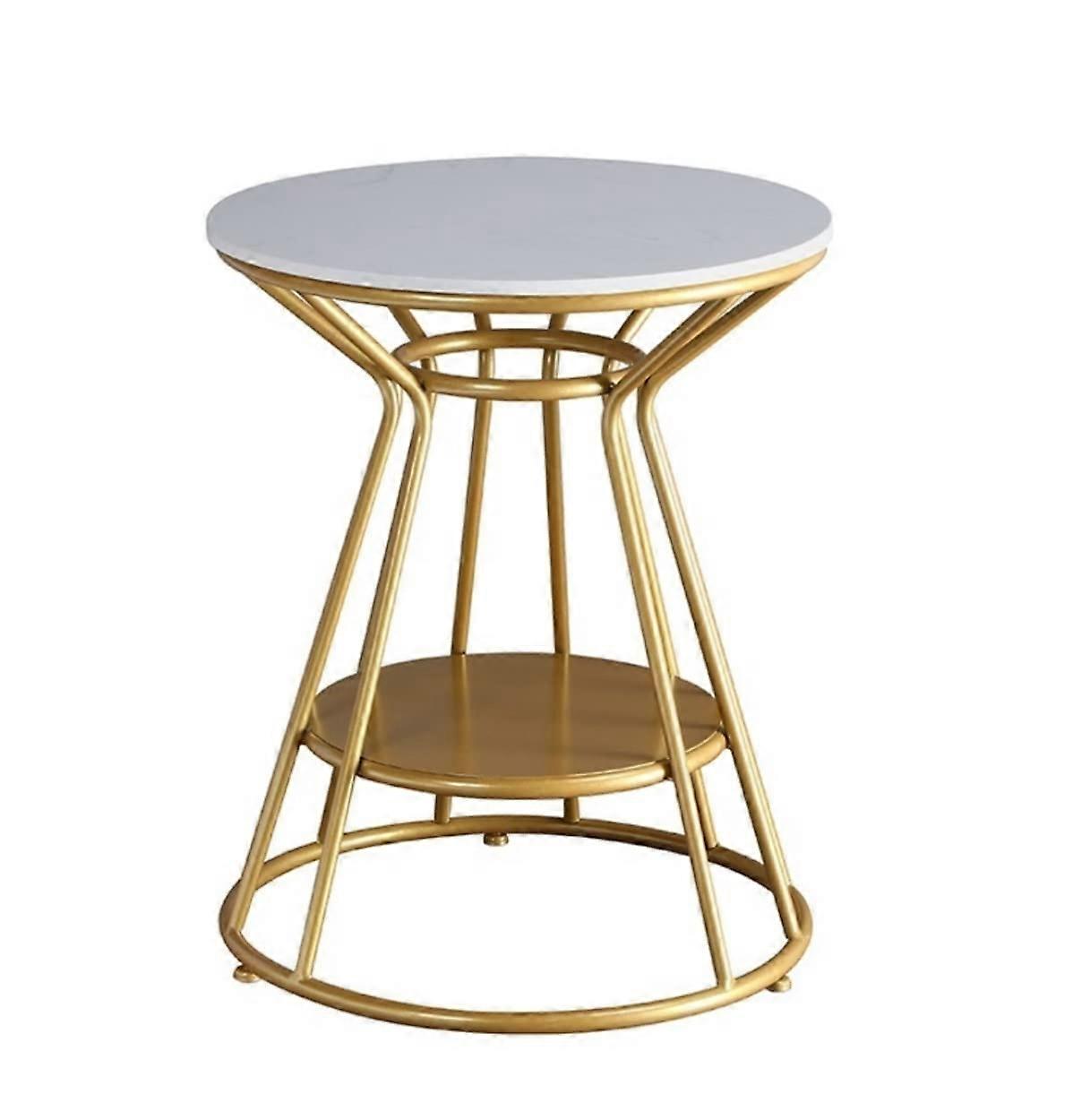Small Round Table Side Table Tea Table (Color : A, Size : 2Tier)