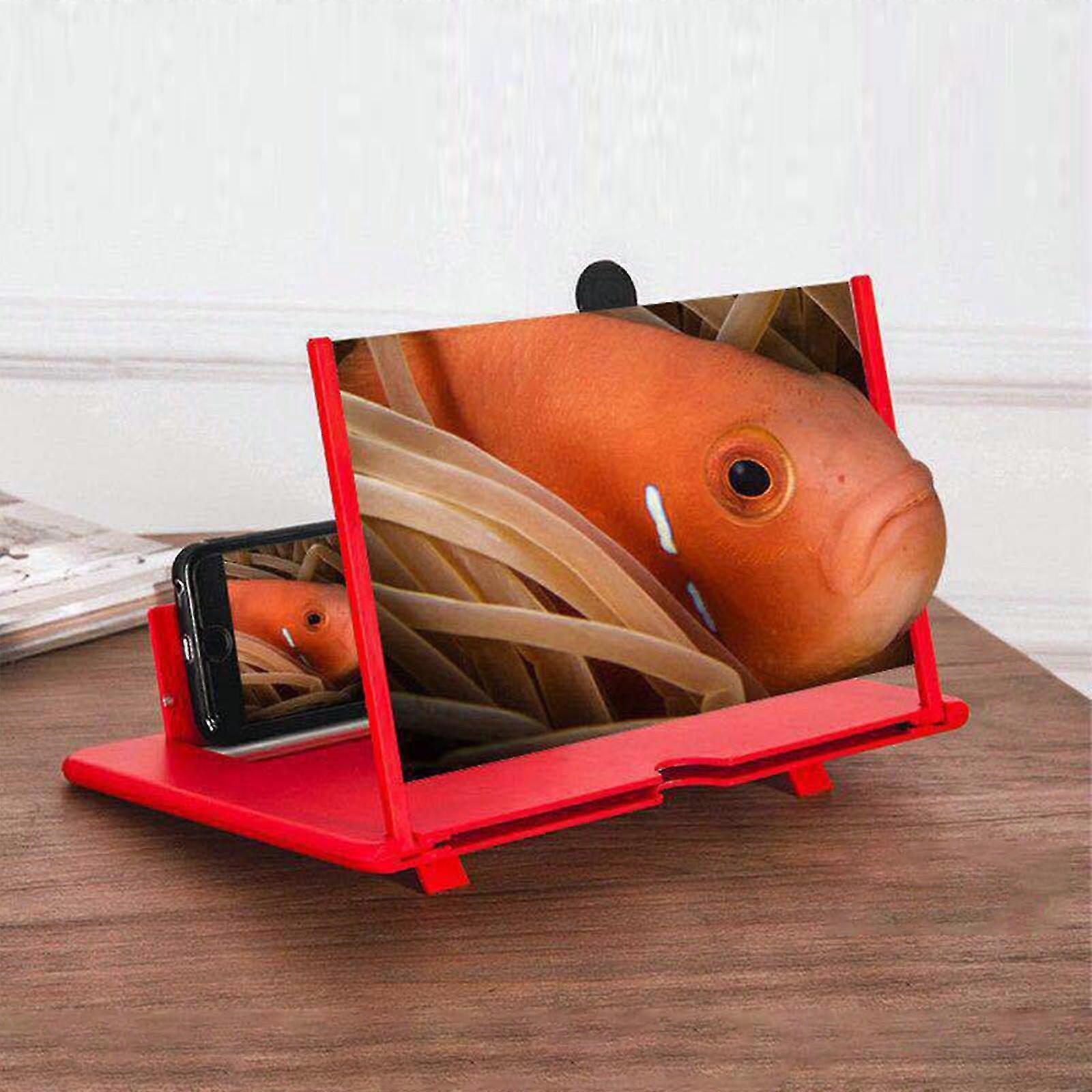 10 inch Mobile Phone Screen Magnifier, 3D Screen Magnifier to Eye Protection and Radiation Protection, Stretched Mobile Phone Projector for Watching M