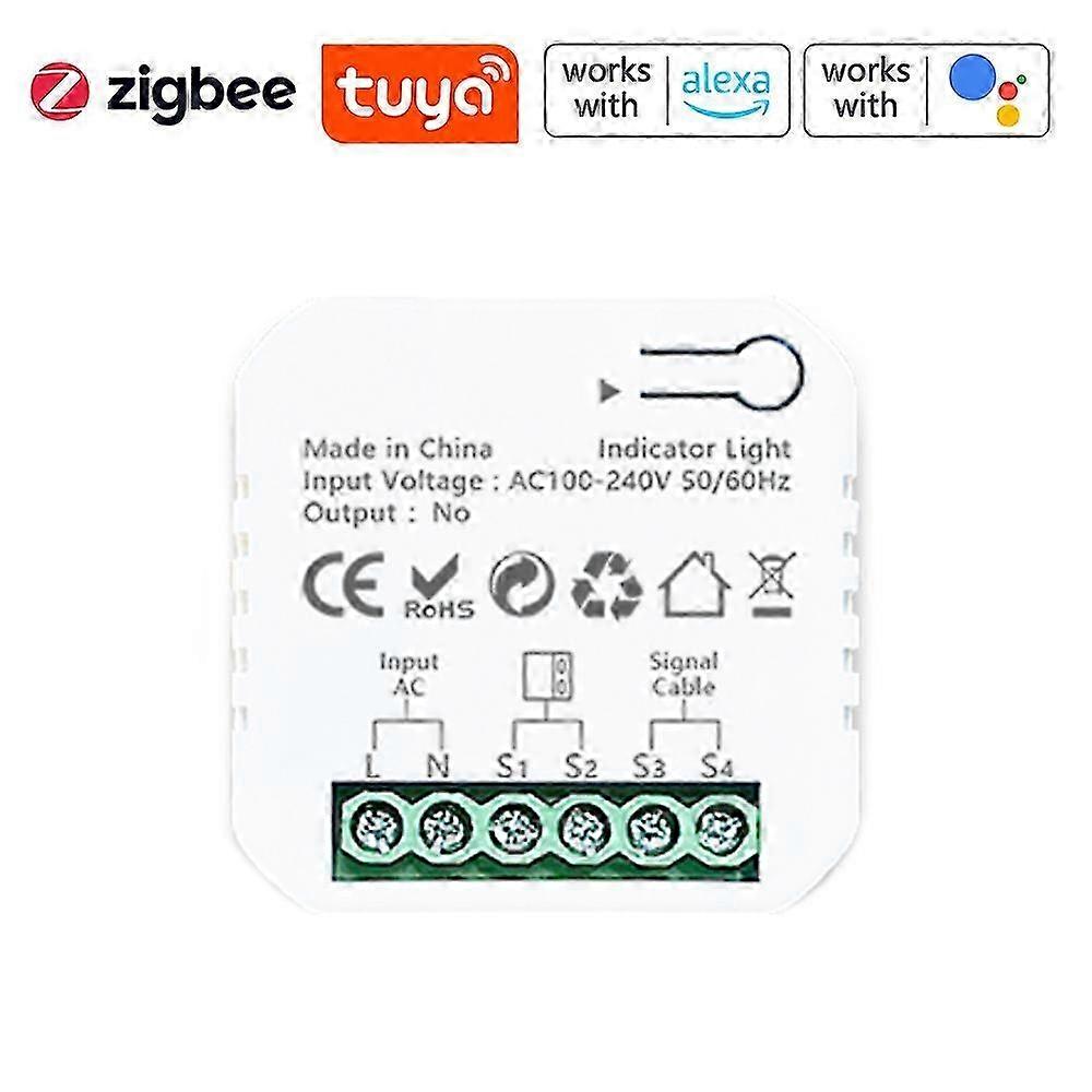 Tuya ZigBee Garage Door Opener Controller Mobilephone APP Remotely Control Compatible with Alexa Google Home for Voice Control Gateways Needed