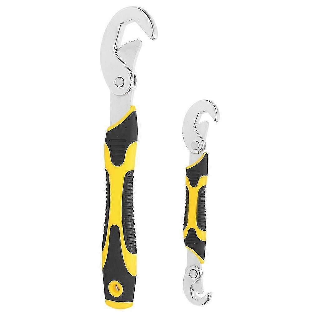 2Pcs Set RTH03 Adjustable Wrench MultiFunction NonSlip Grip Pipe Spanner