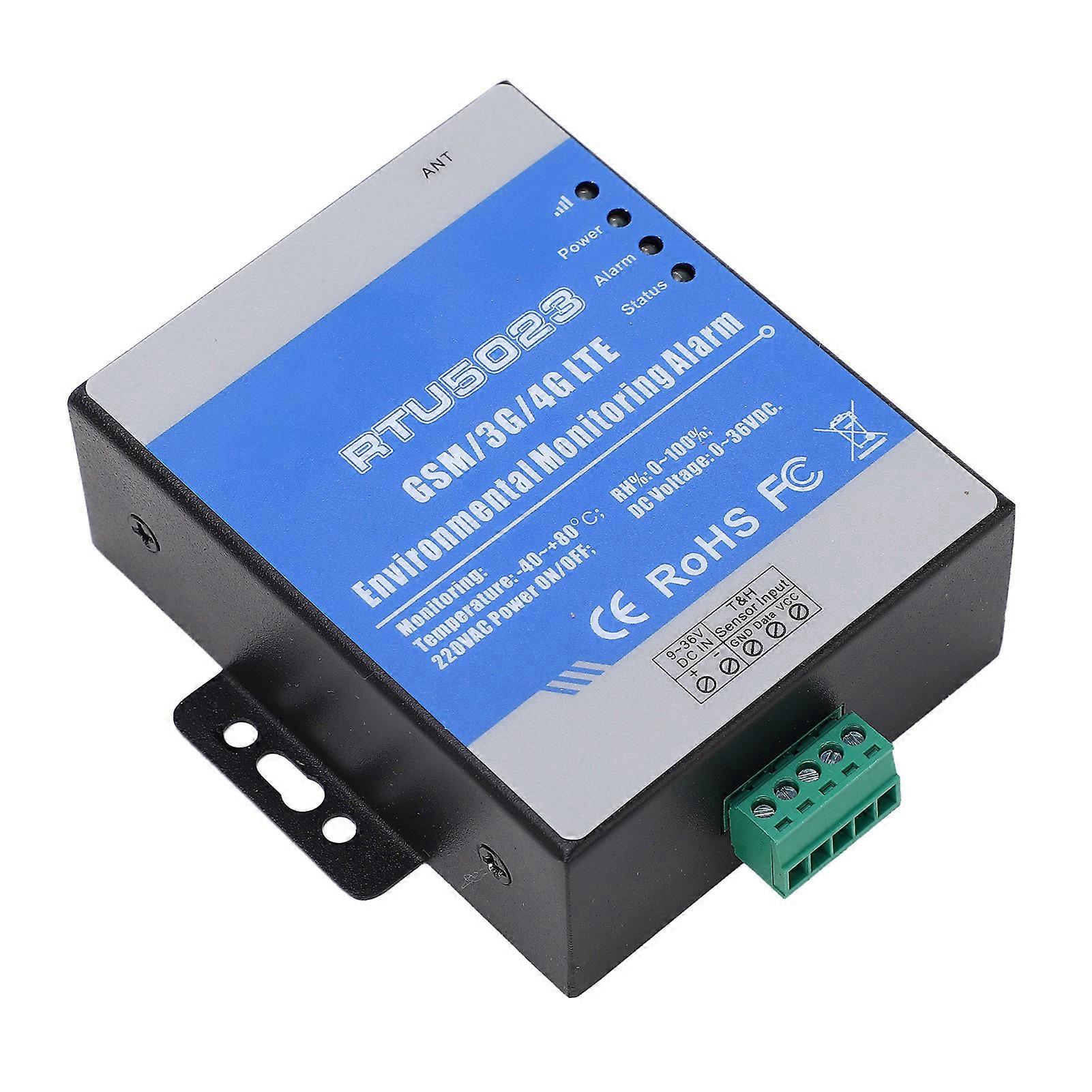 RTU5023 Temperature Humidity Alarm GSM 3G 4G Wireless SMS Alert Power Outage Failure Alarm Environmental Monitor AC 100‑240V 4GL-A US Plug