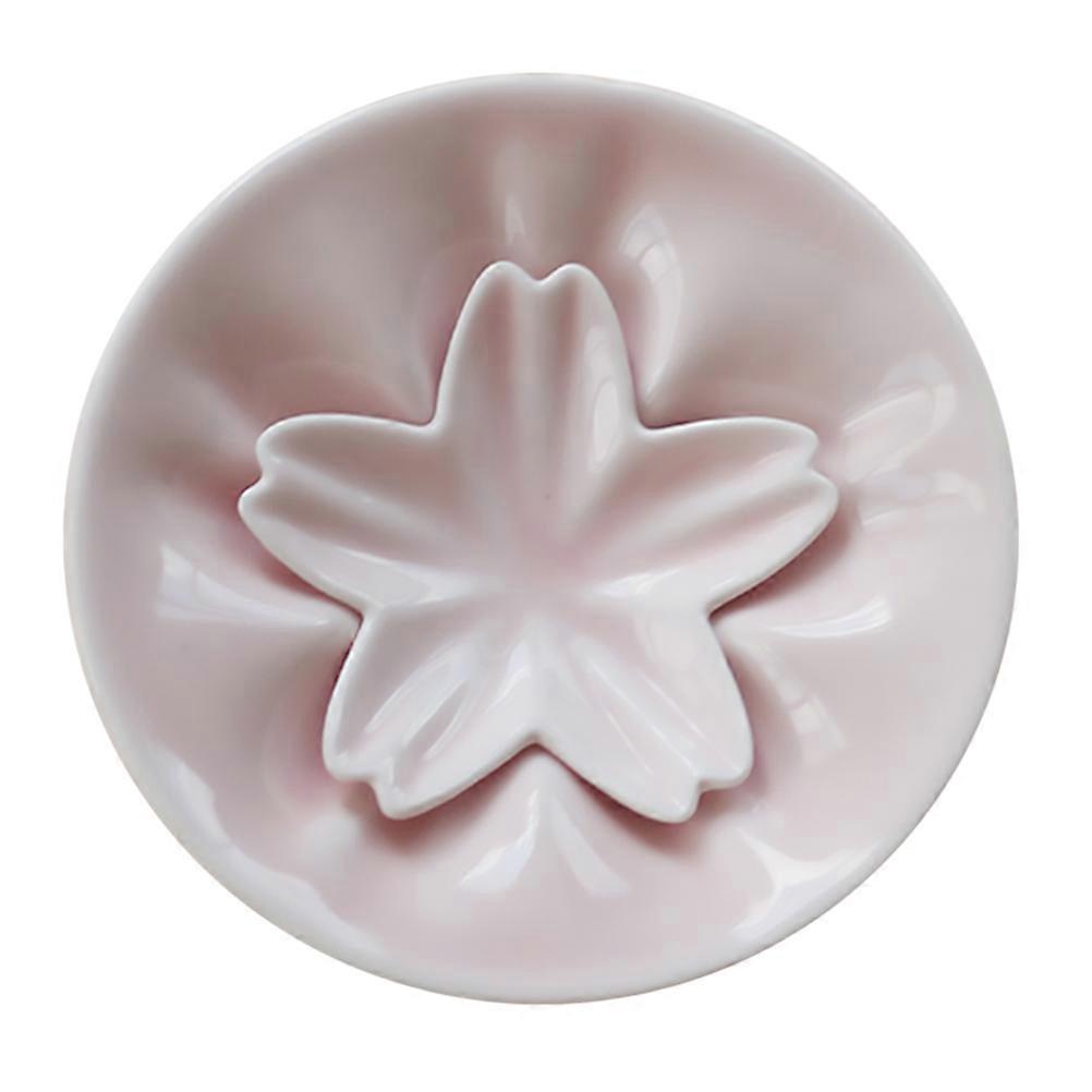 Ceramics Household Dipping Dish Round Japanese Style Tableware Dining .00X10.00X2.50CM Chopstick Rest 1Set