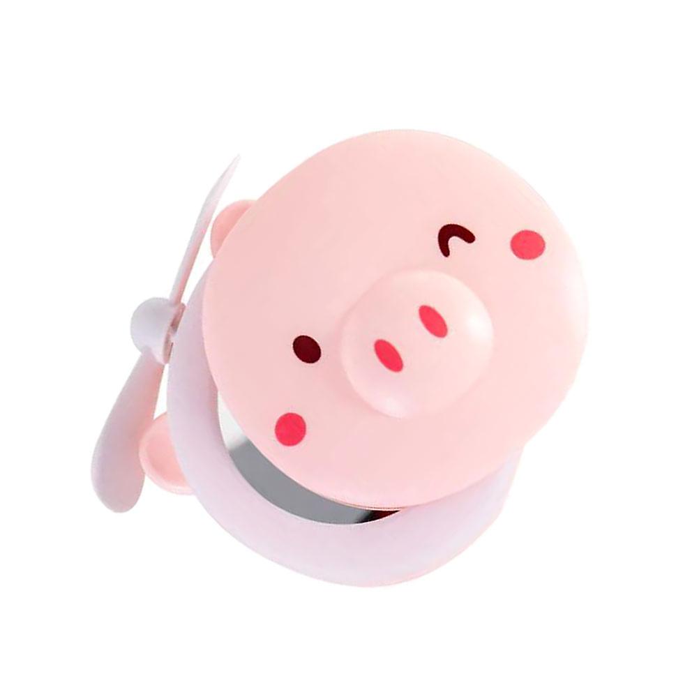 Portable USB Charging Fan Foldable and Lightweight Pink ABS Material for Summer Use