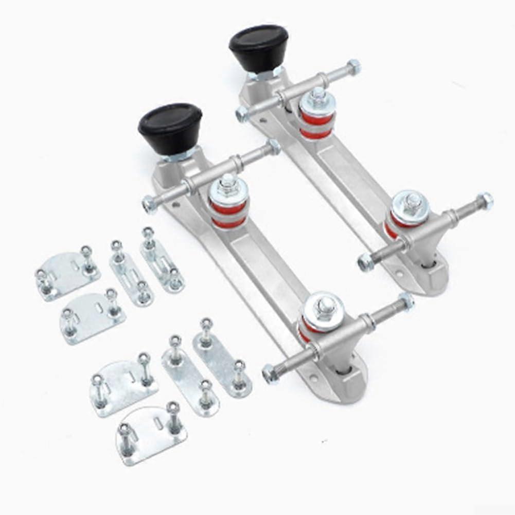 Adjustable roller skate plate for a custom fit, ideal for skate modifications (for sizes 4345, black).