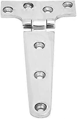 2 thick stainless steel leaf T-hinges for garden gates.