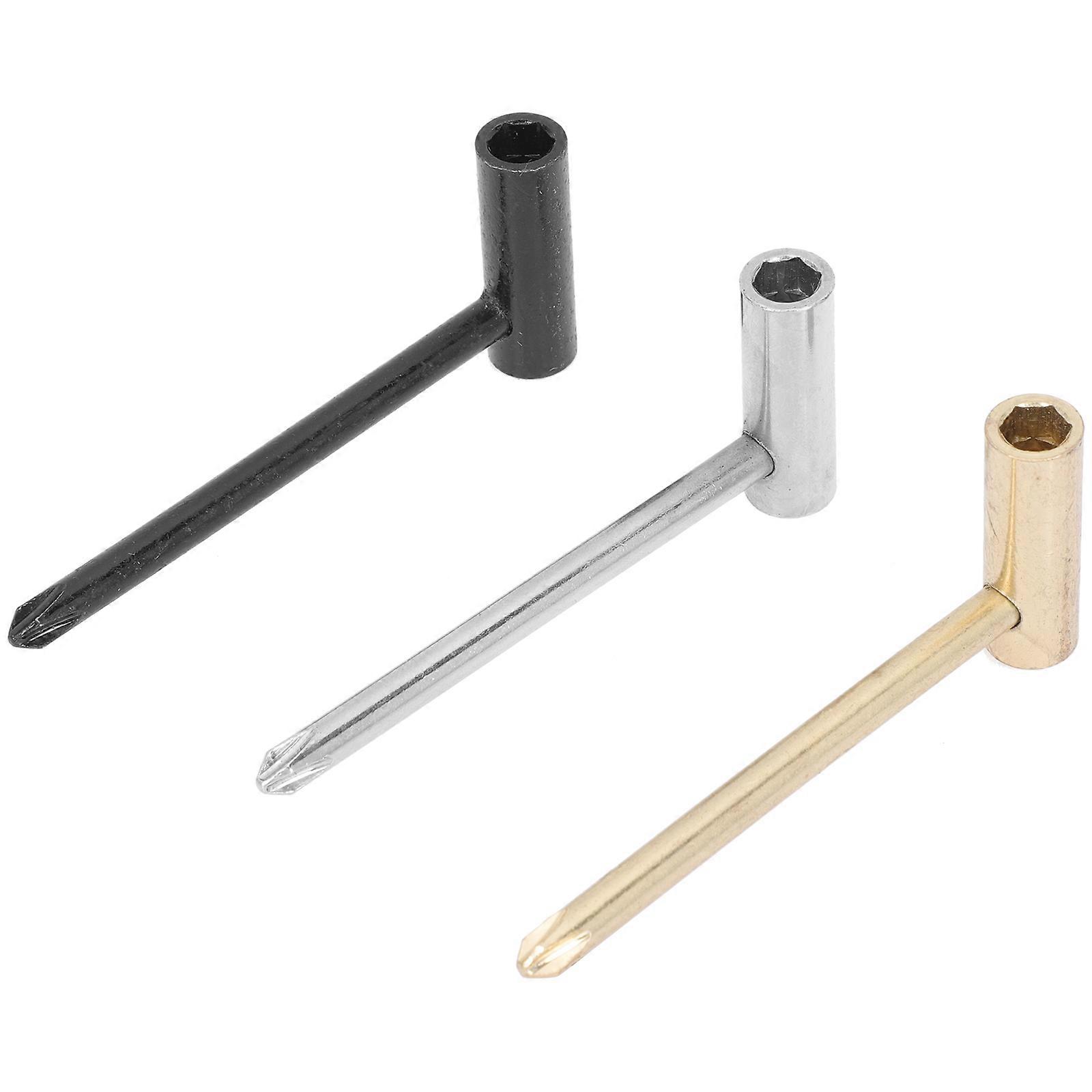 3pcs Truss Rod Wrench Set for Guitar Bass Neck Adjustment – Durable Tool for Bridge and Nut Screws – Ideal for Musicians and Guitar Enthusiasts
