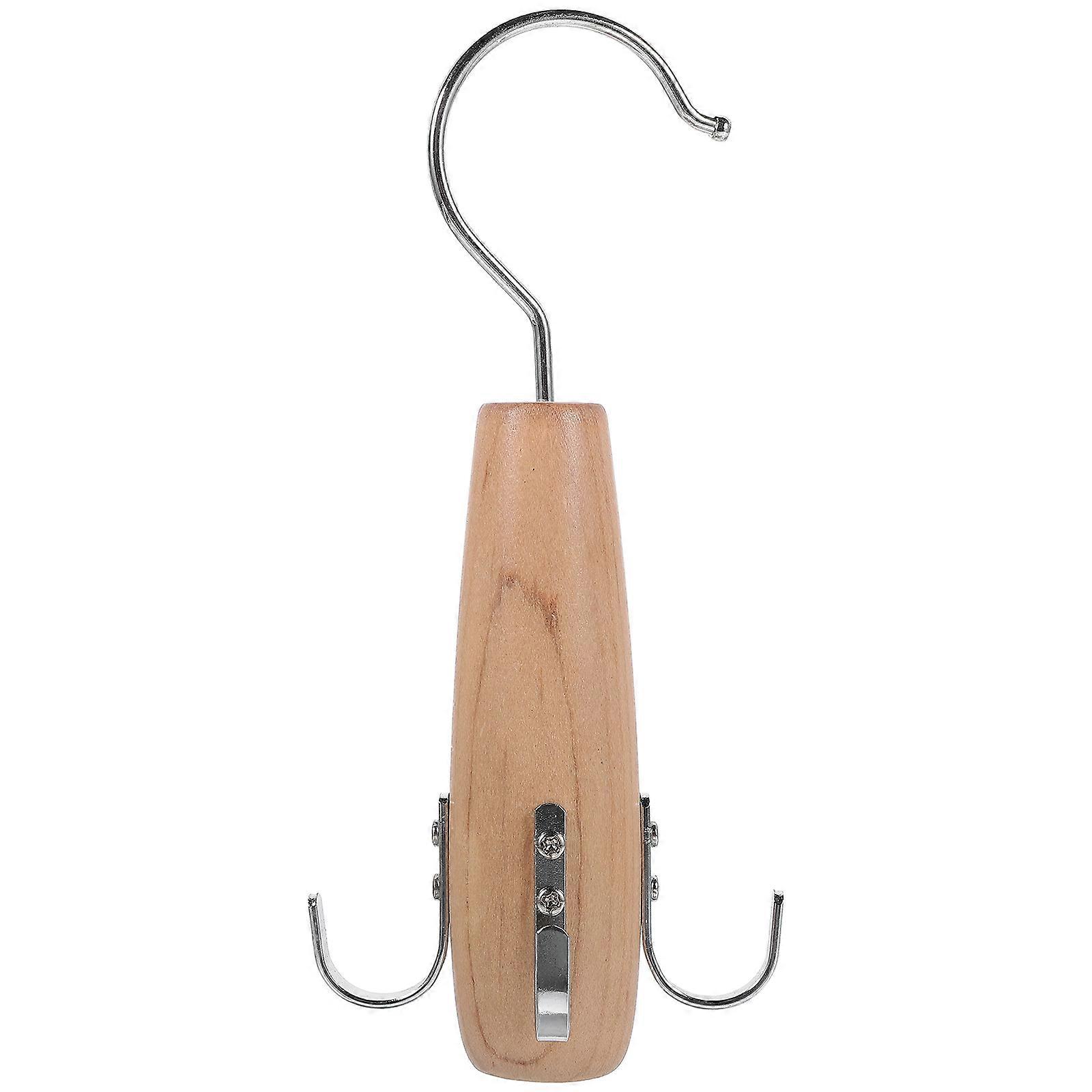 Wardrobe Accessories Wooden Scarf Organizer Random Color Space-Saving Compact 7.9×3.5×3.5in Easy Selection 1Set