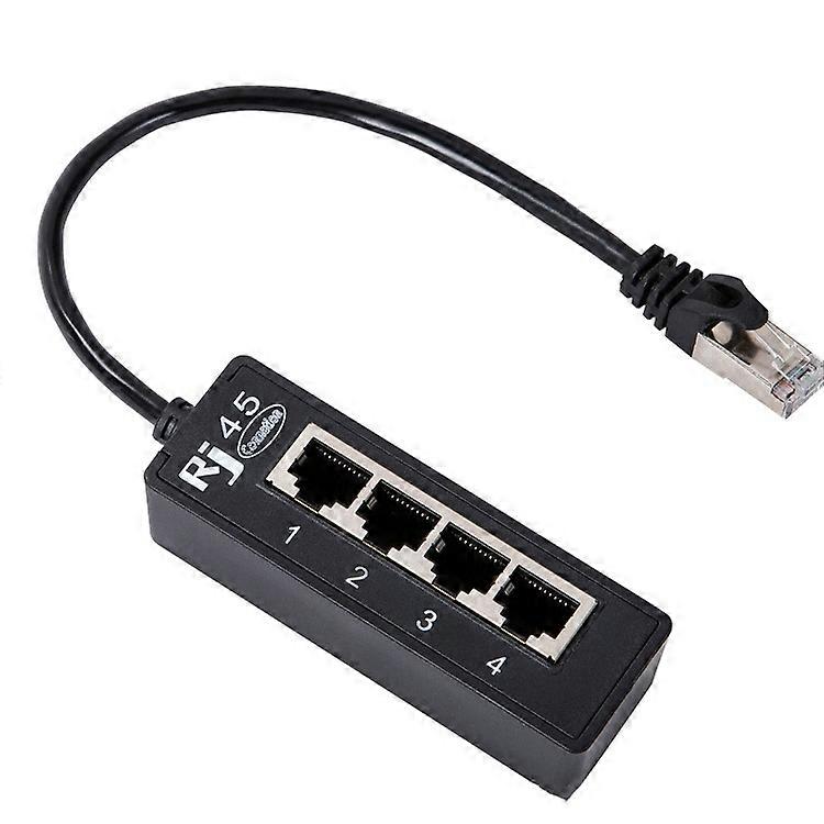 RJ45 Bölücü Adaptör LAN Ethernet Kablosu 1-4 Çift Dişi Bağlantı Noktası Konnektör Fişi