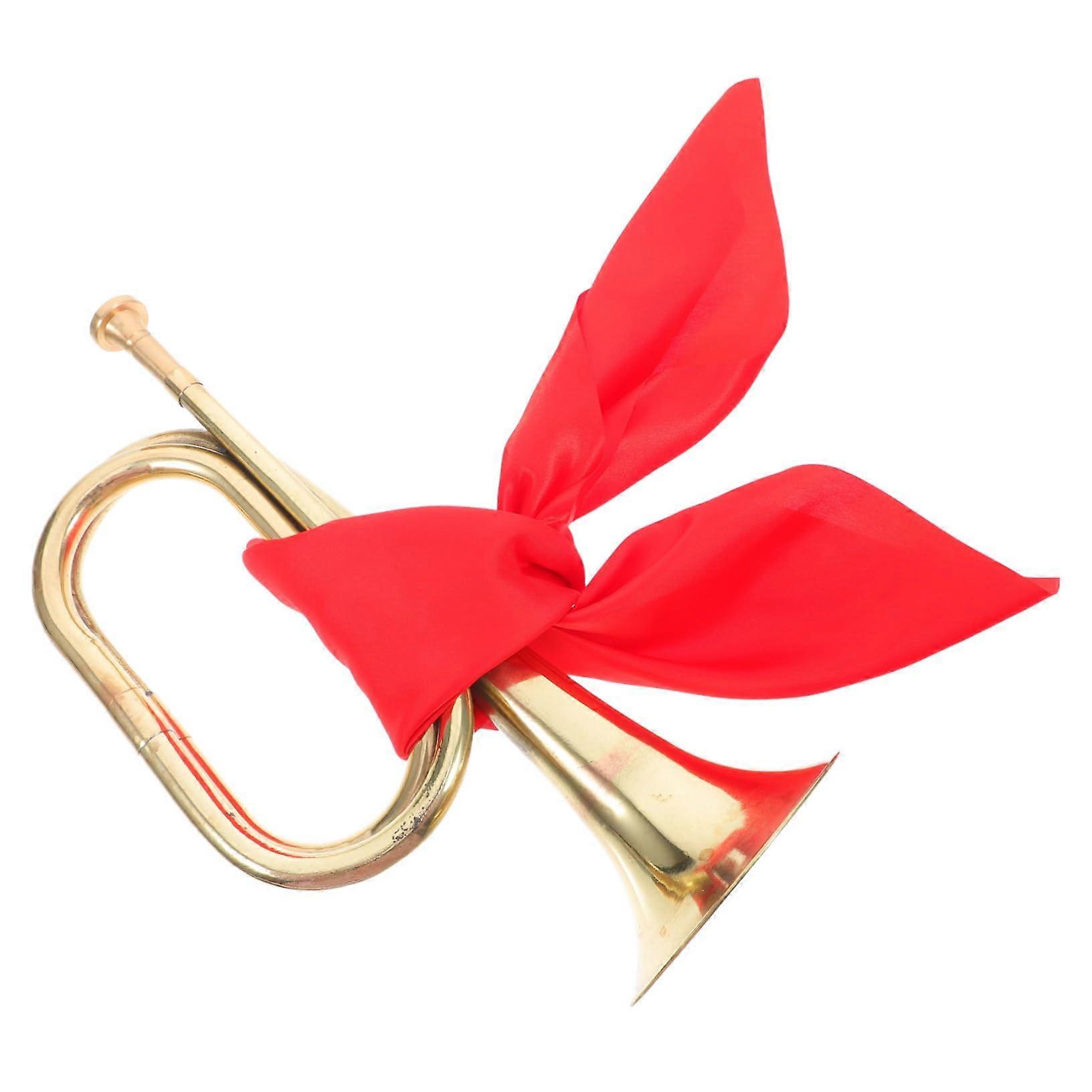 Bugle Trumpet for Beginners Military Orchestra and School Band Shiny Gold Color with Wind Instrument for Performances and Music Courses