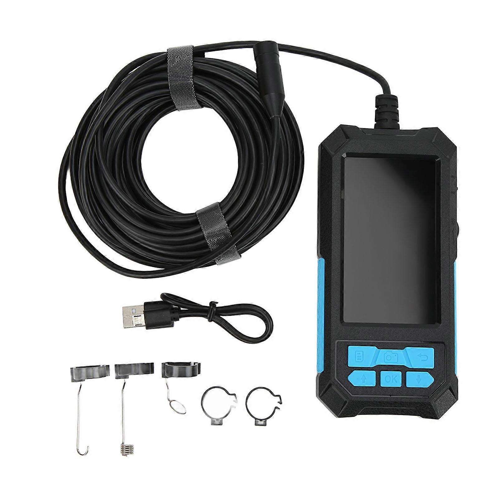 Pipeline Borescope High Resolution 4.5in IPS Screen IP68 Waterproof Adjustable LED Light Portable Borescope for Industry