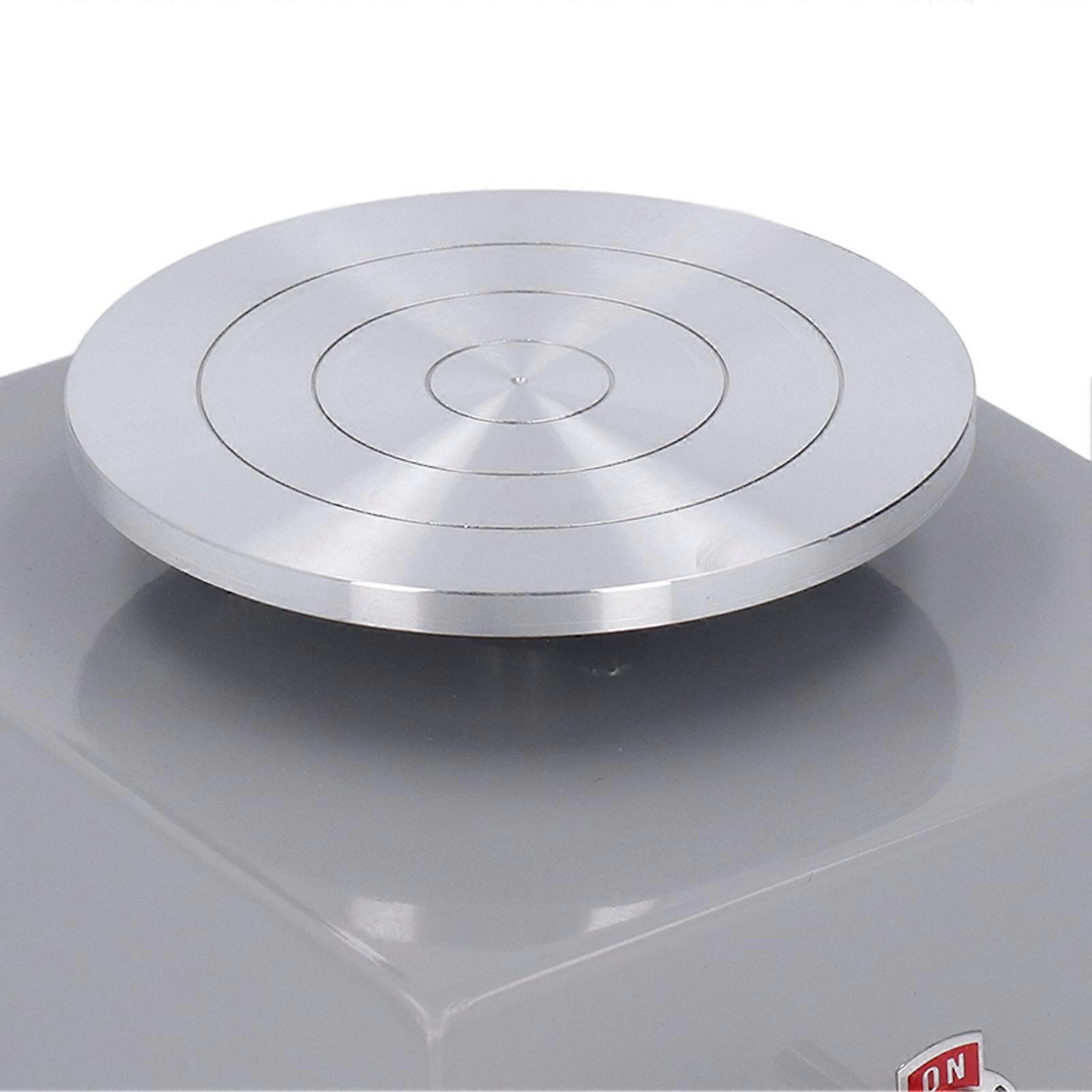 Mini Pottery Wheel for Kids Adjustable Speed Compact Pottery Wheel with Water Basin Detachable Hex Wrench 100‑240V Gray US Plug