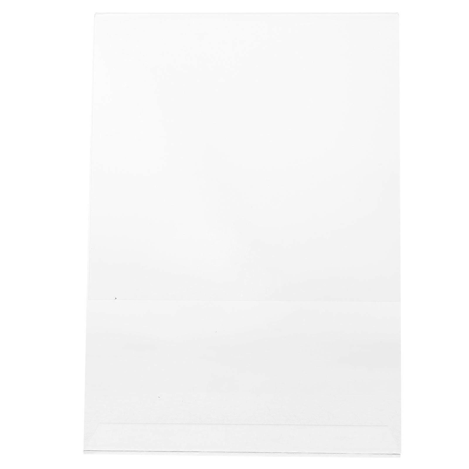 Here's a polished and professional product description based on your input:
**2pcs Clear Acrylic Sign Holder Shaped Display Stand for Menus,