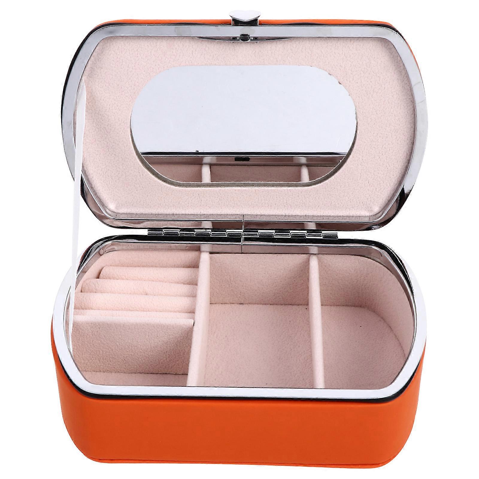 Small Keepsake Box for Women Practical Storage Solution Orange 14X8.5CM 1Set