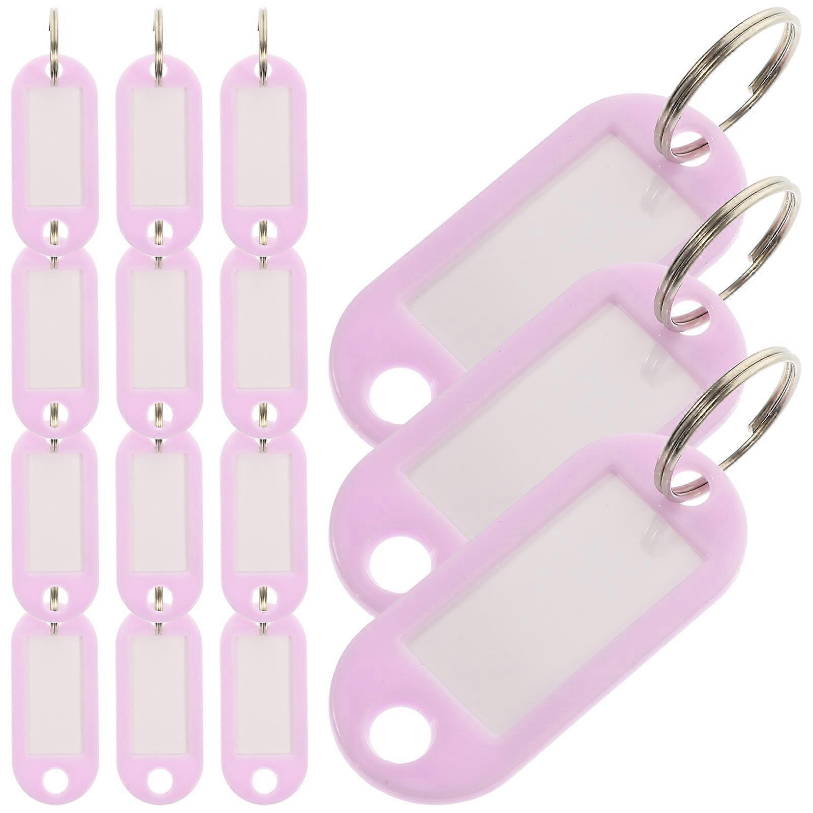 Bag Tags For Luggage Key Label Tags Pendants Identification Minimalist Style Purple 5X2.2X0.3CM 15Pcs