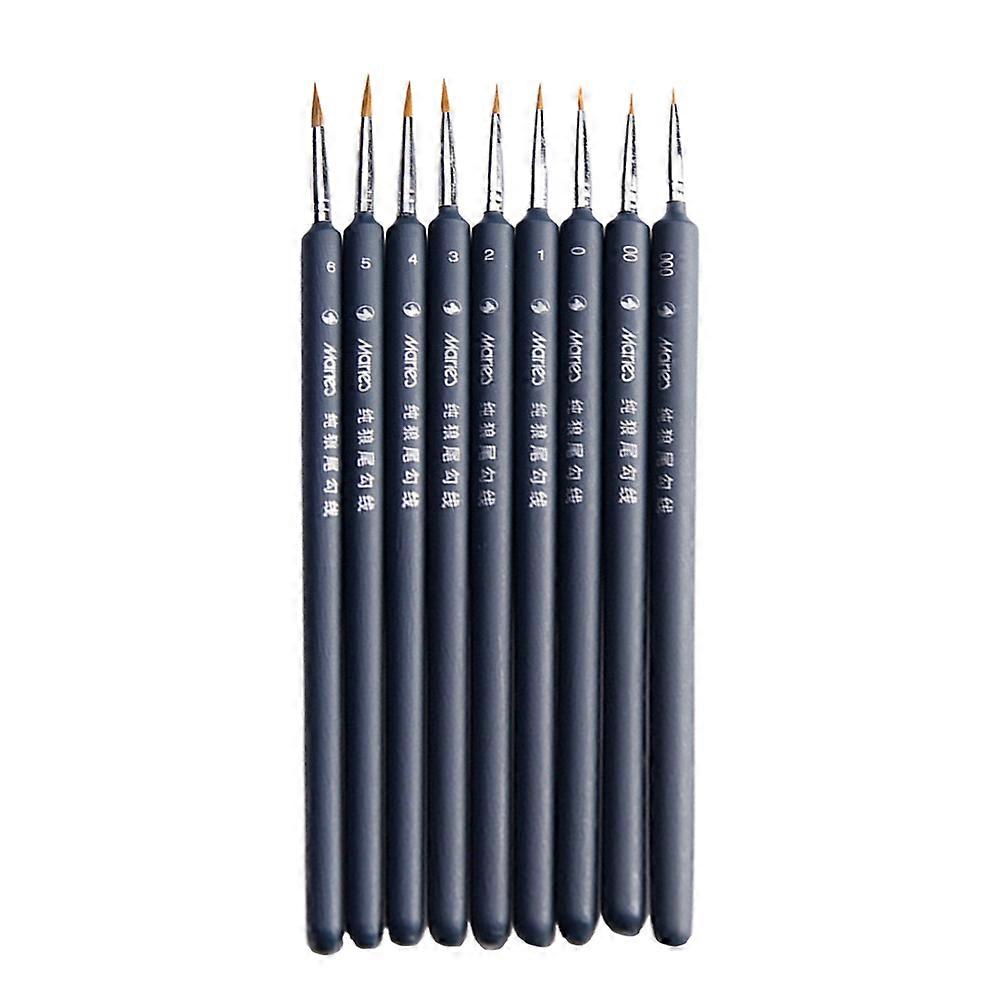 9pcs Weasel Hair Watercolor Brushes for Versatile Use in Watercolor and Oil Painting, Ideal for Artists and Students of All Levels