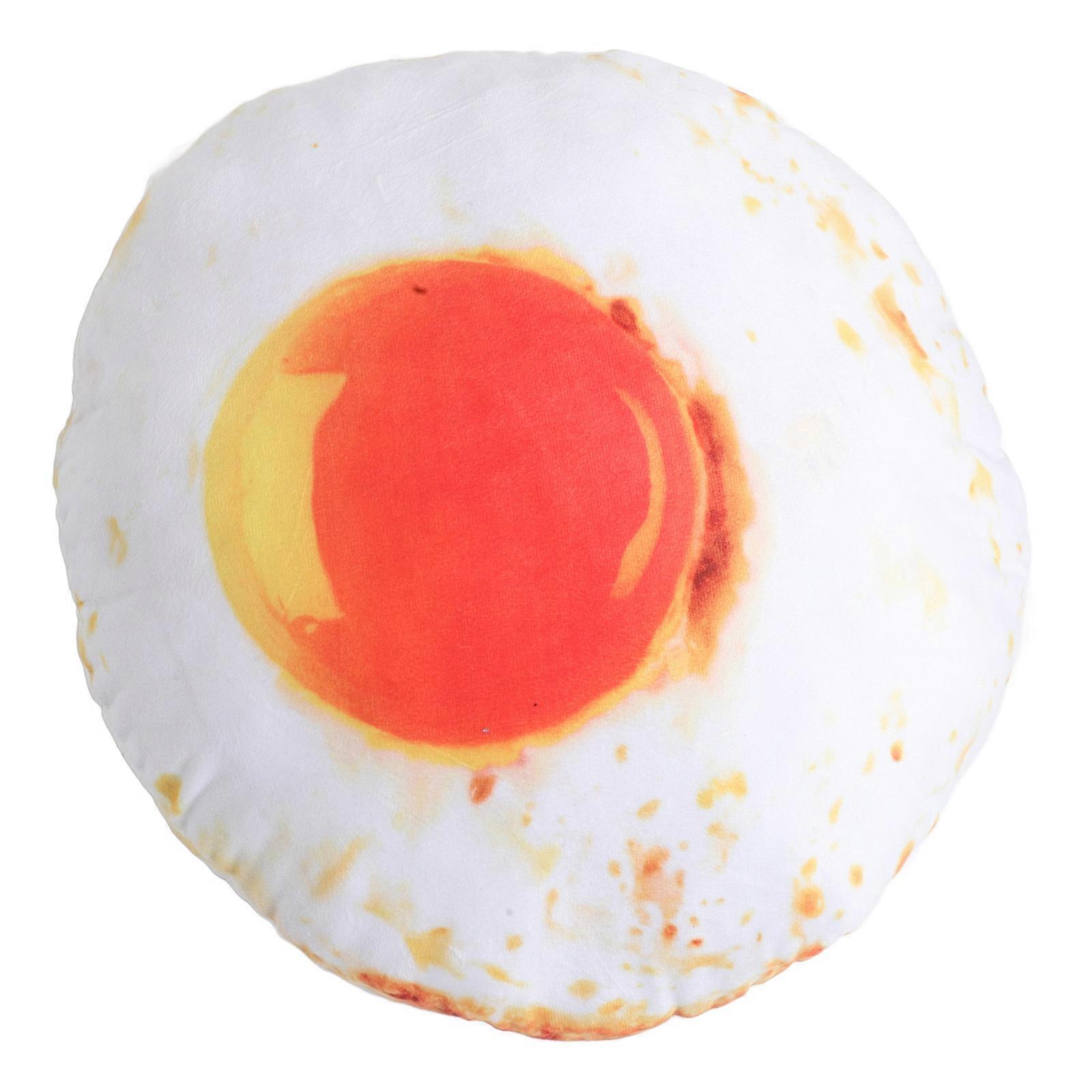 Funny Food Plush Pillow, Realistic Egg Shaped Cushion for Home Decor, Soft and Comfortable Throw Pillow with Unique Fried Egg Design for Cozy Spaces