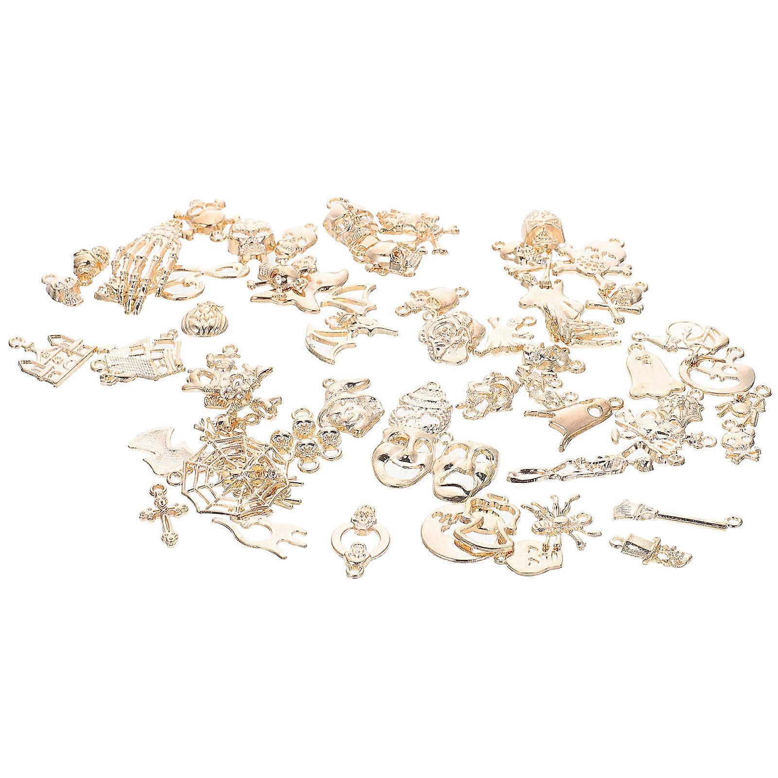 Halloween Decorative Necklace Charms Multi-Function Bracelet Charms 60Pcs Pack