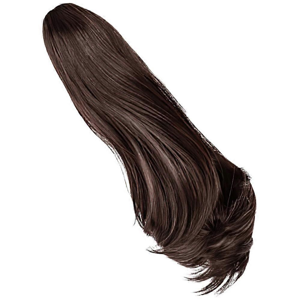 Black Ponytail Extension for Cosplay Use with High Temperature Fiber Wide Application Can Be Cut to
