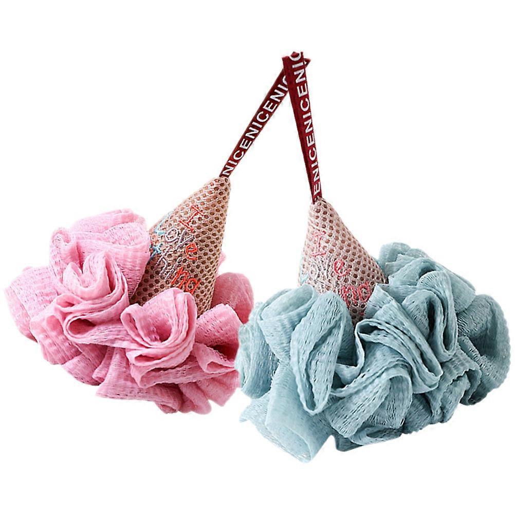 Loofah Pad Scrubber Exfoliating Loofah Sponge For Shower Assorted Color 17.00X13.00X13.00CM Foam Production 2Pcs