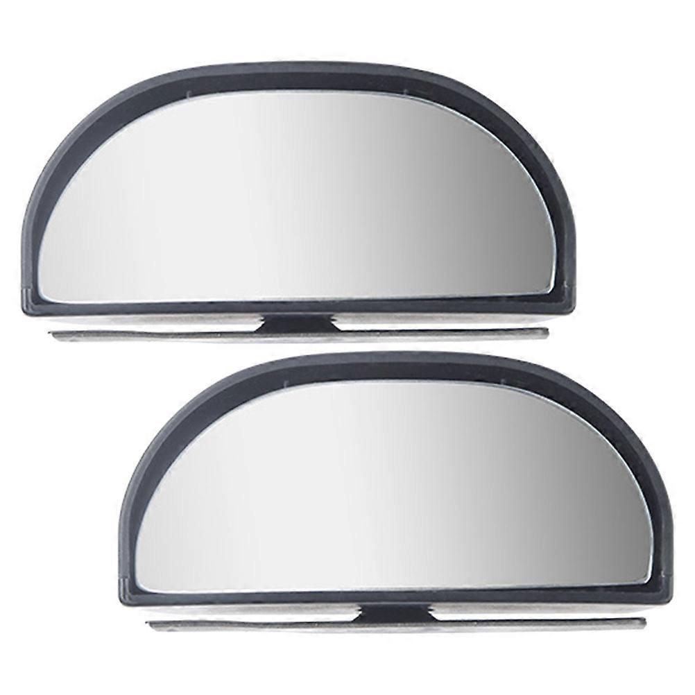 Blind Spot Mirror for Car Adjustable Wide Angle Rear View 2pcs Black ABS Glass Small Round