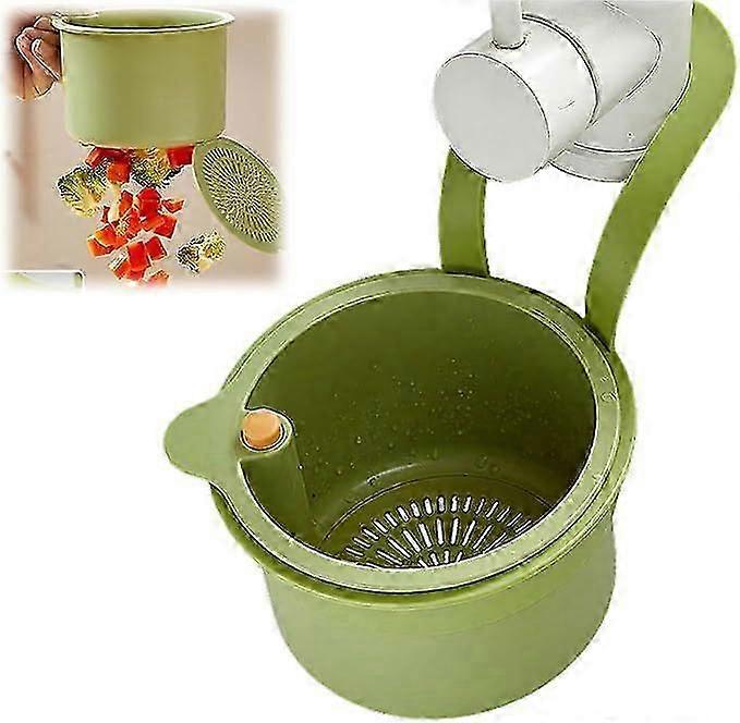 Hanging Strainer with Clip for Kitchen Sink, Tap Hanging Strainer with Snap Button, Kitchen Silicone Sink Strainer Removable, Without Smudging Hands