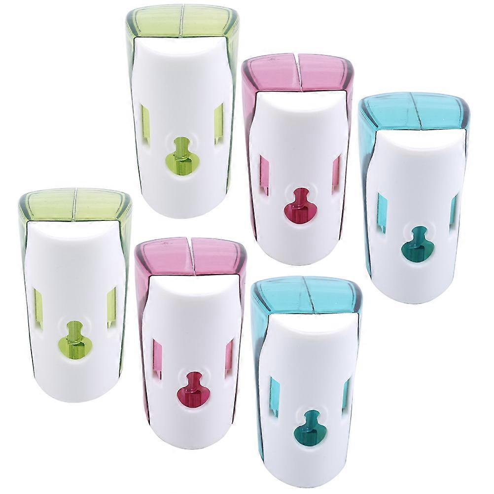 6PCS Wall Mounted Suction Cup Toothbrush Holder with Cover – Space Saving, Strong Adhesion, Non Porous Bathroom Organizer for Household Use