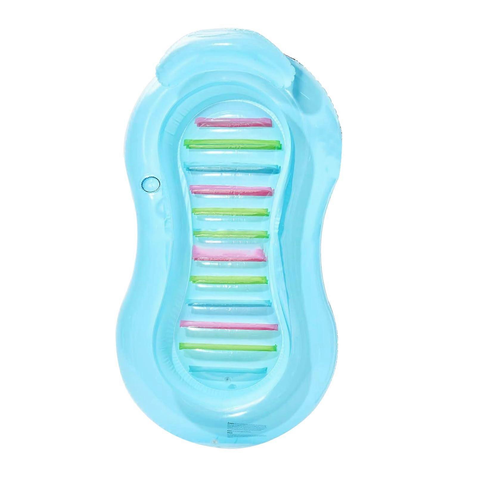 Inflatable Water Pool Air Mattress with Drink Holders and Headrest 180 cm Long