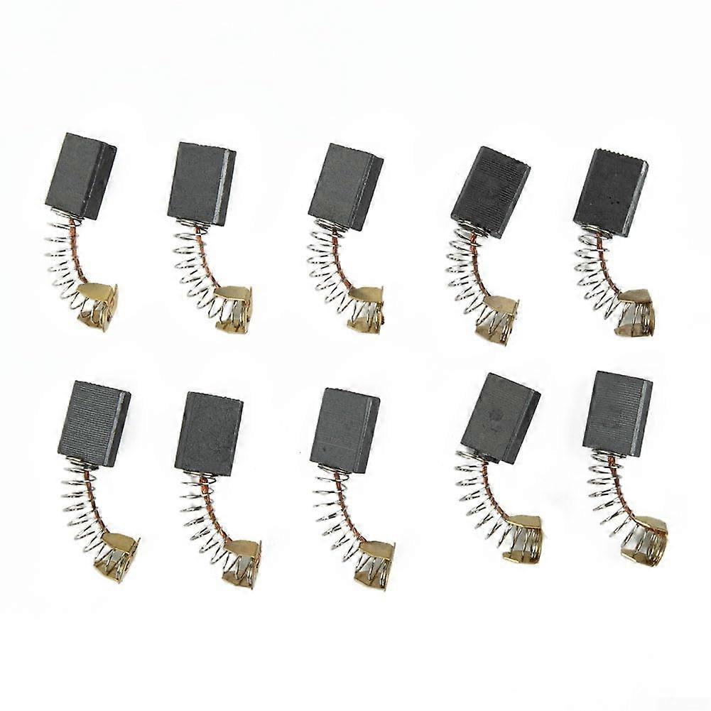 Restore motor efficiency with 10 carbon brushes 6 x 12 x 20 mm for repairs.