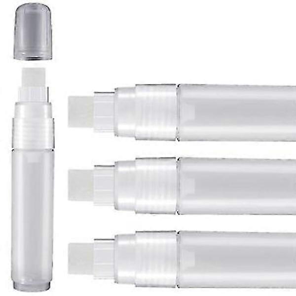 4-pack Paint Pens 15 mm Empty Acrylic Permanent Marker Clear White Marker Pen Fine Tip Empty Refi