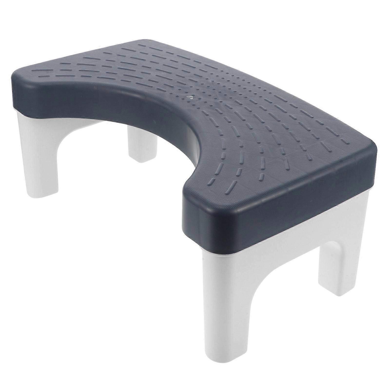 Simple Bathroom Toilet Stool Comfortable Toilet Use PP Material Rectangular Shape 1Pack