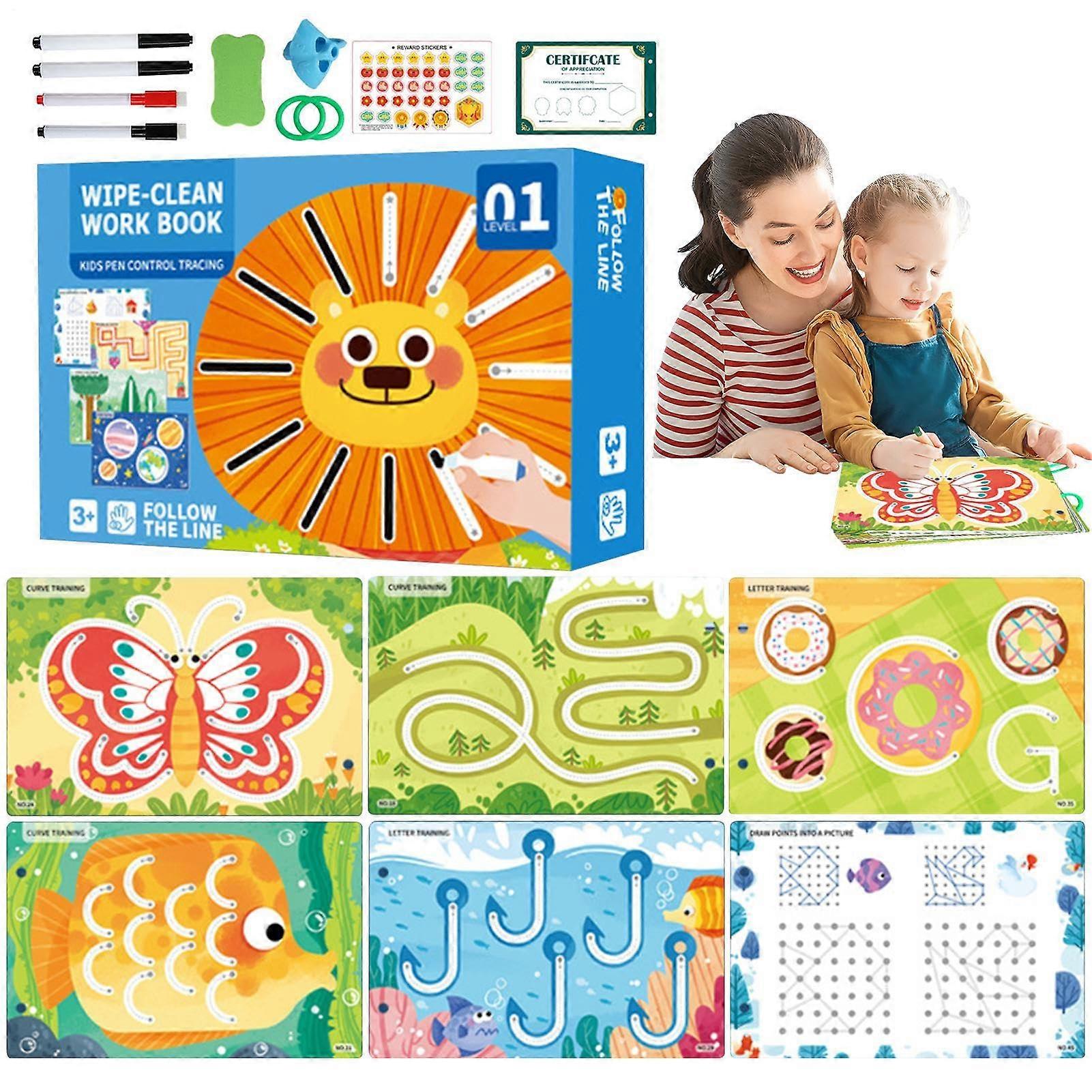 Little Curious Minds Workbook, Pen Control, Handwriting Book, Interactive Accessories, Scribblesmart Practice for Kids