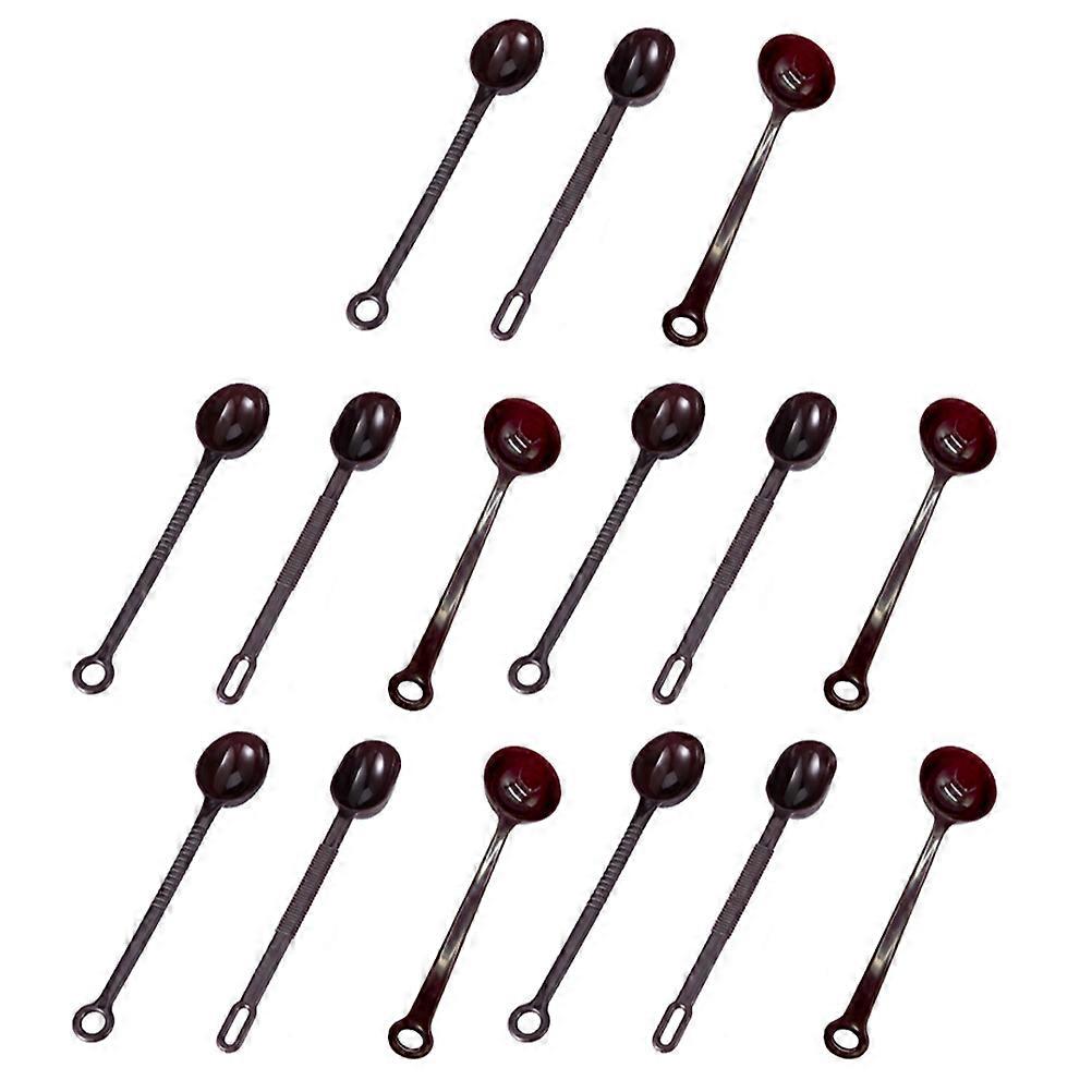 15Pcs Classic Style Coffee Measuring Scoop Designed For Home Users Cooking 21X4X0.5CM Coffee Color Practical Measuring Tool