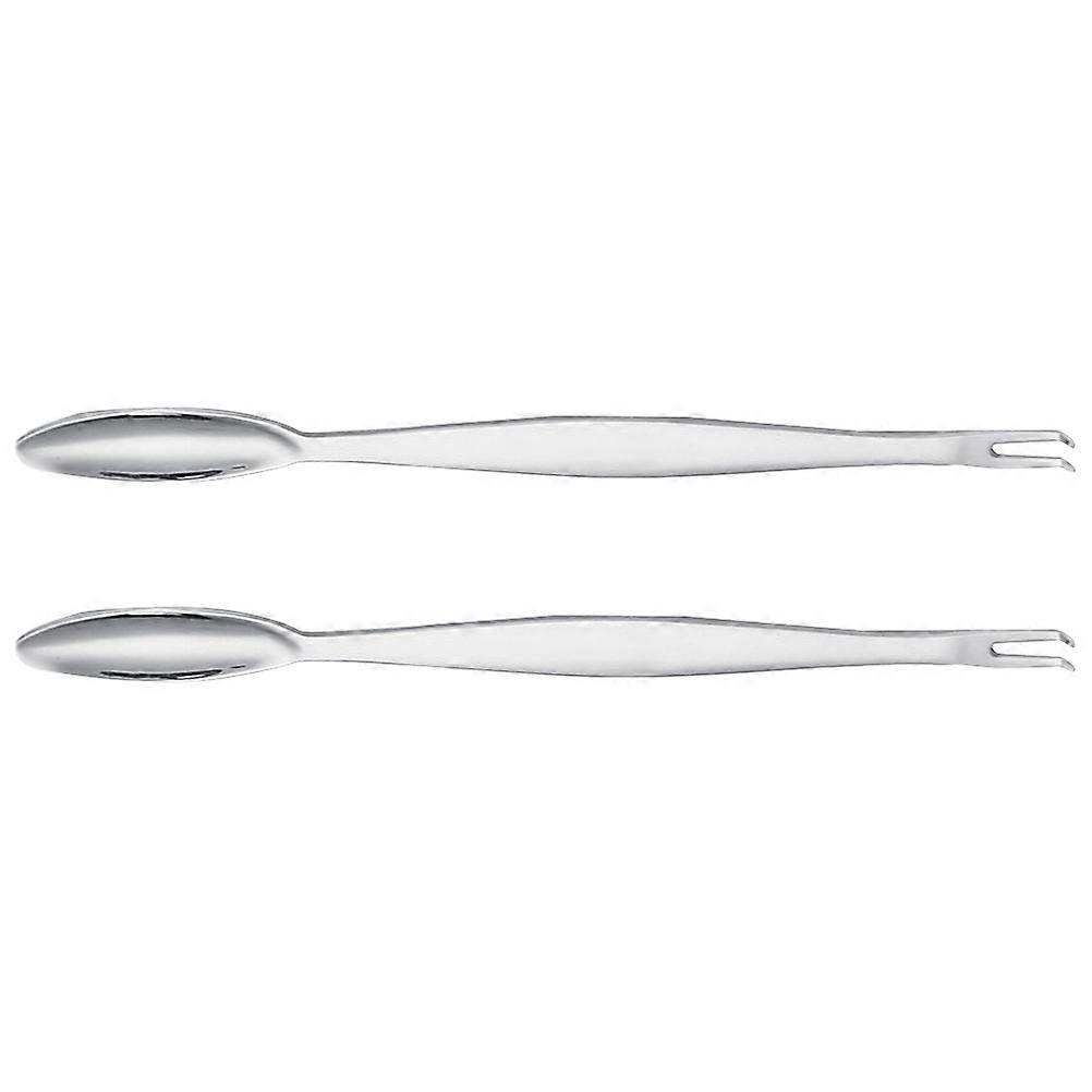 Crab Eating Forks Metal Seafood Tools For Hotels Easy To Carry 20.5X1.5X1CM 2Pcs