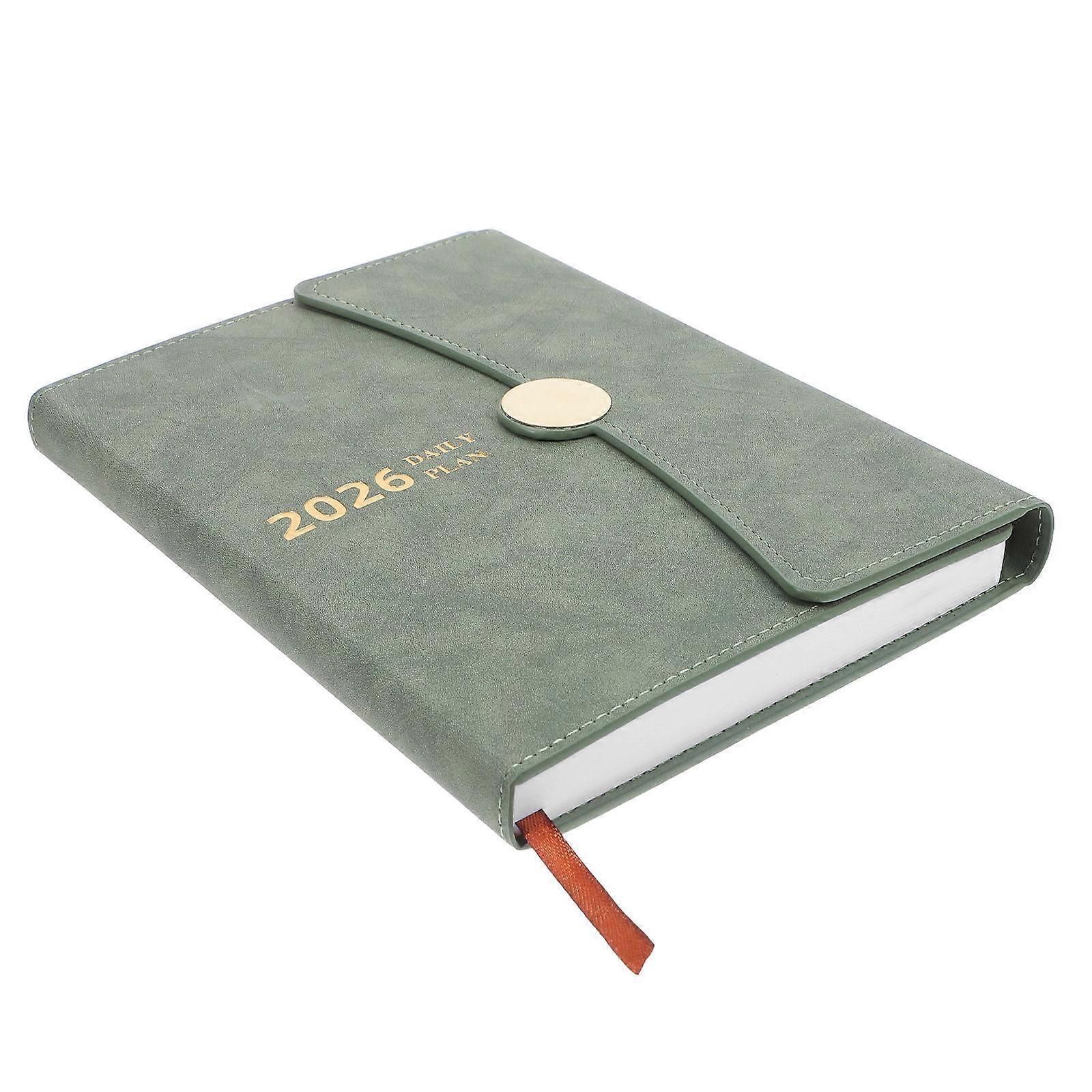 College Academic Planners Appointment Book Journal Rectangular Minimalist Design Olive Material Task Management 1Pack