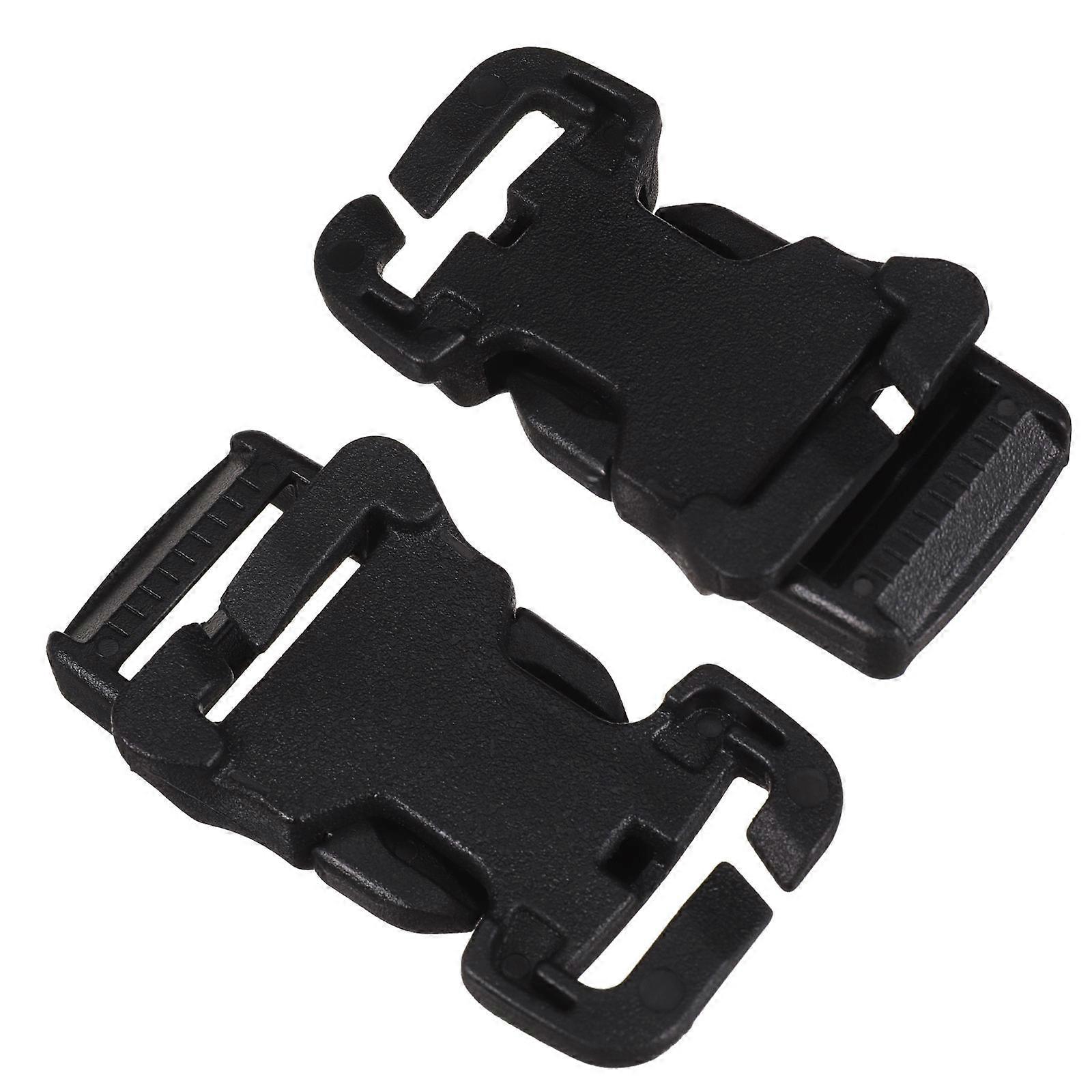 Durable POM Side Release Buckles for Fixing 2 Pieces Black Backpack Belt Replacement