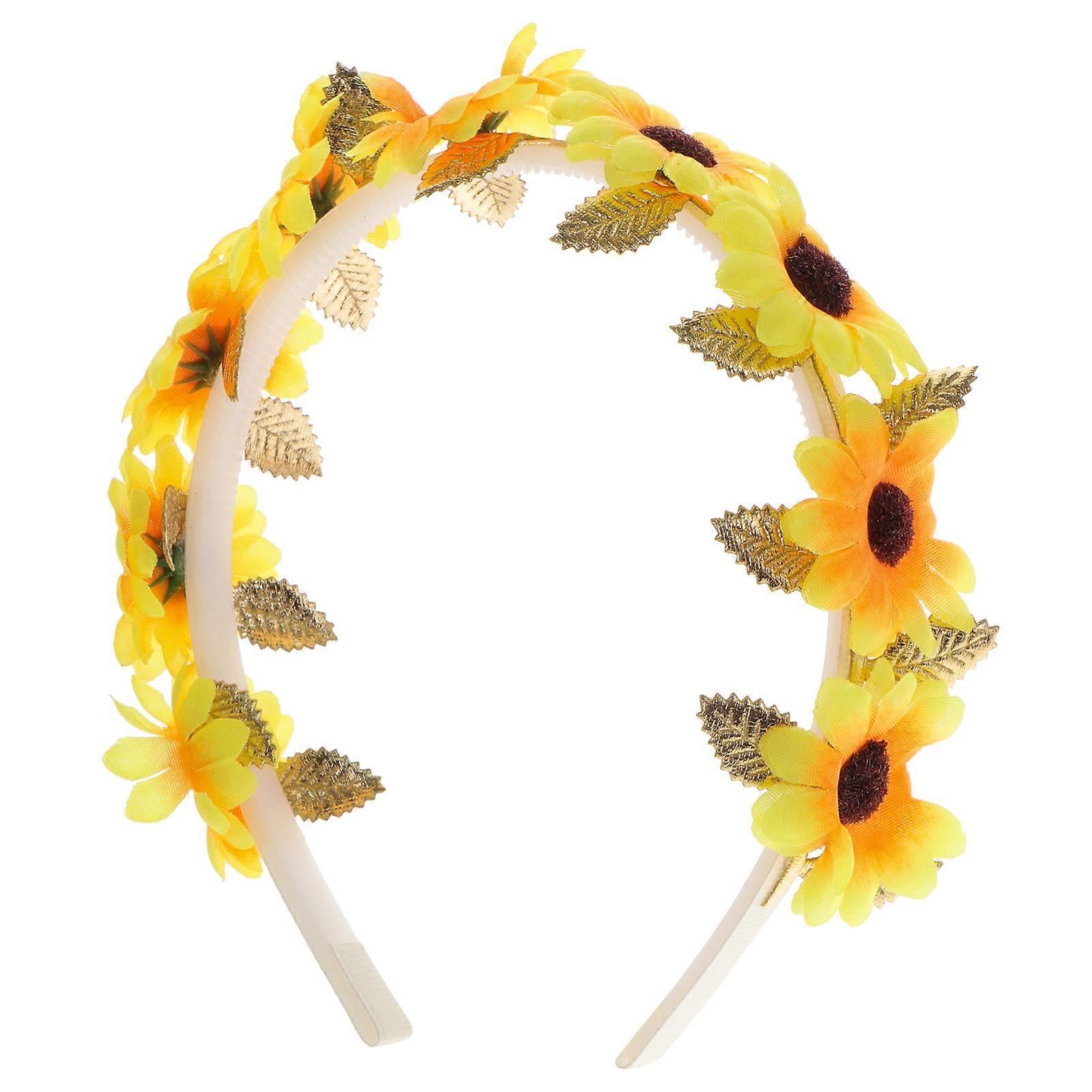 Stylish Sunflower Headband for Party Decoration Made of Durable Polyester Multi Color Fits Most Sizes