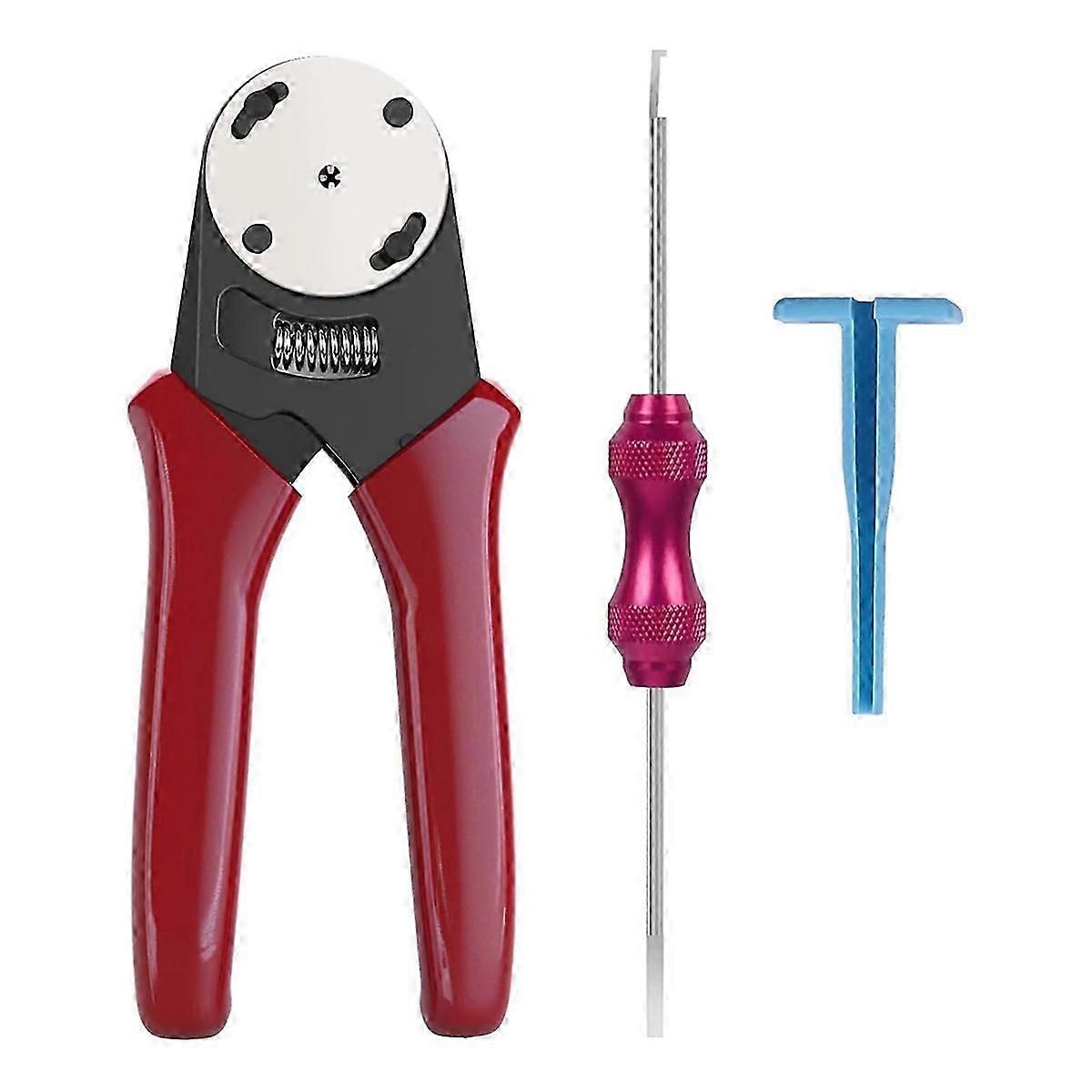 For Deutsch Closed Crimper, Solid Contact & Circular Connector Contacts Crimping Tool (AWG 14-20) 4