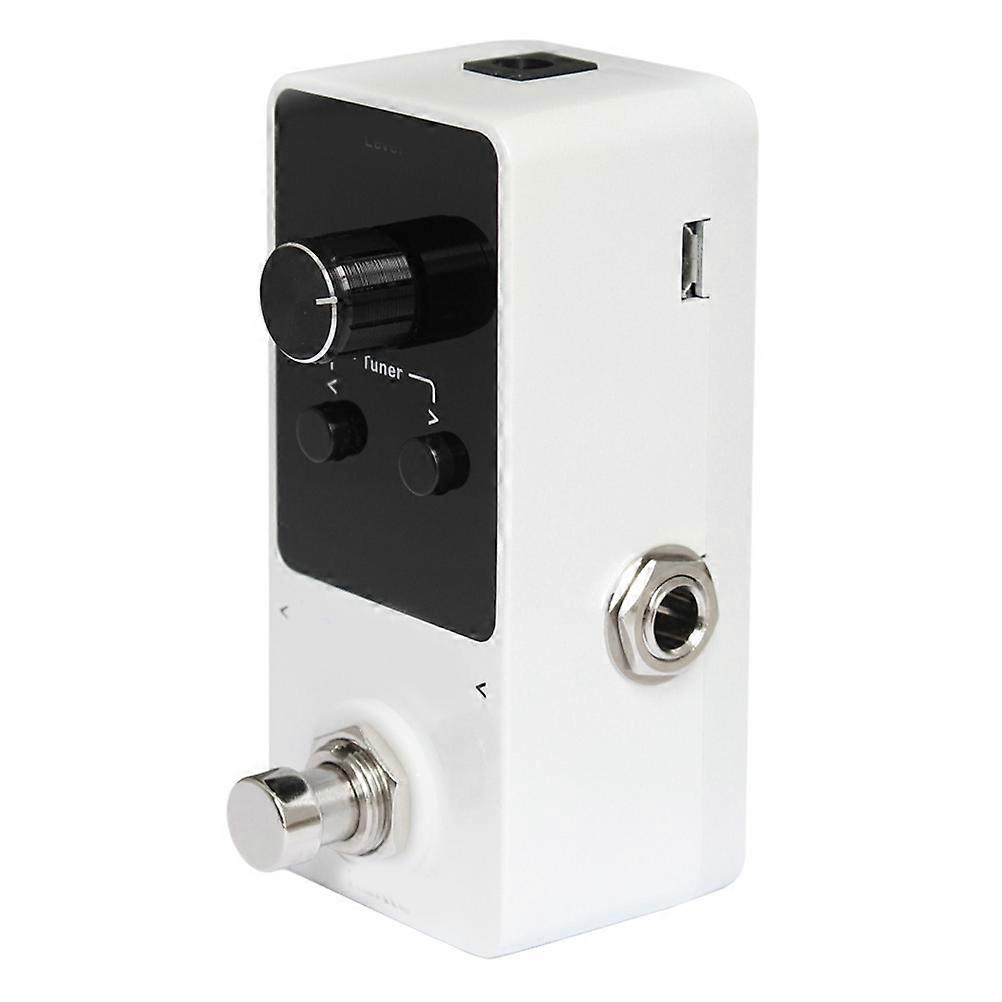 Guitar Tuner Effector for Guitarists Music Practice 9.4X5.4X5.1CM White with Recording Function 1Pack